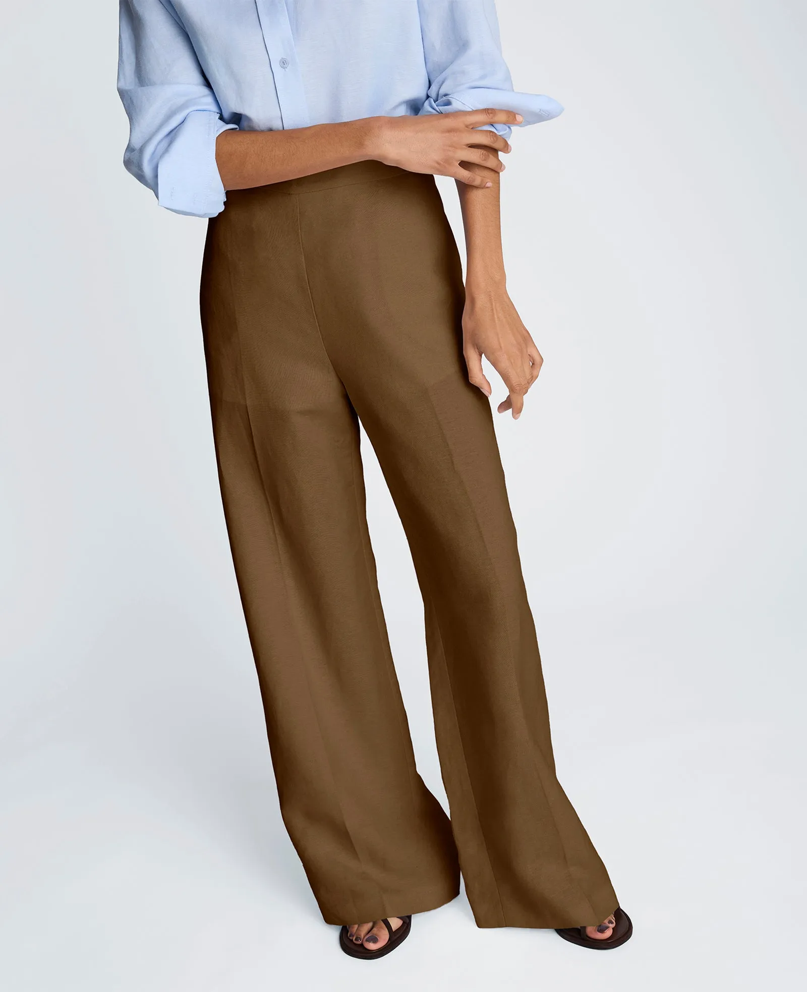 Pull On Wide Leg Linen Pant sold by Kenneth Cole product image thumbnail 2