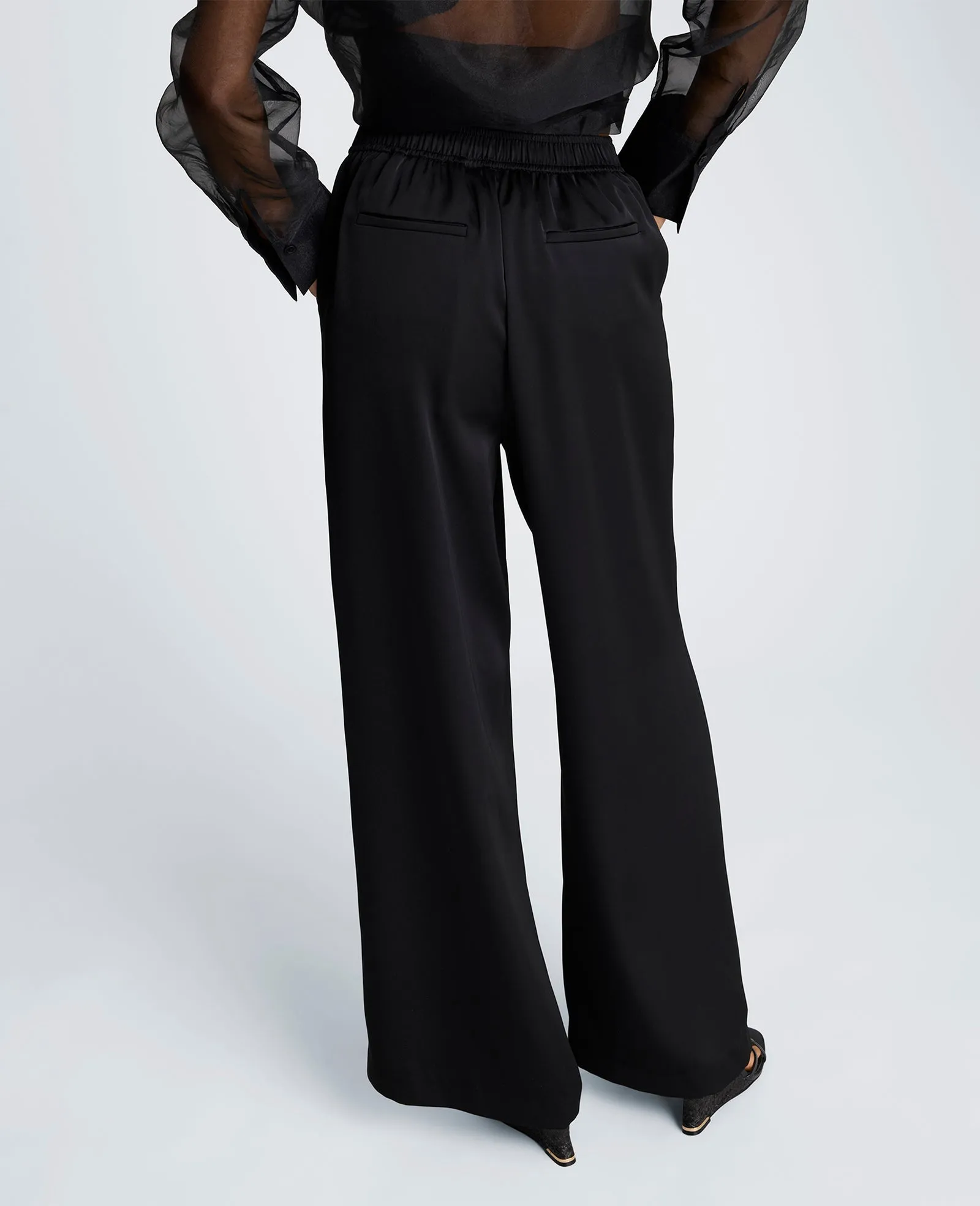 Pull On Wide Leg Satin Pant sold by Kenneth Cole product image thumbnail 3