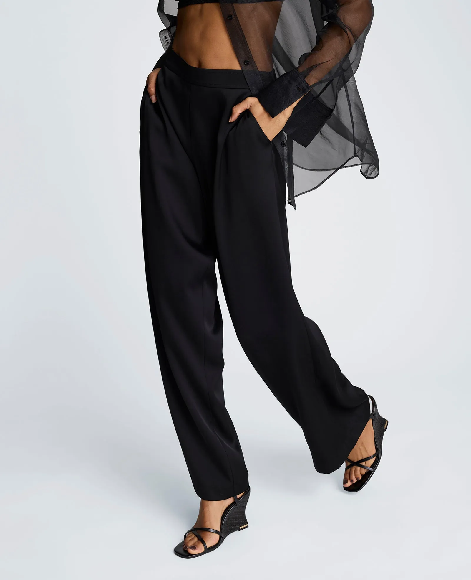 Pull On Wide Leg Satin Pant sold by Kenneth Cole product image thumbnail 2