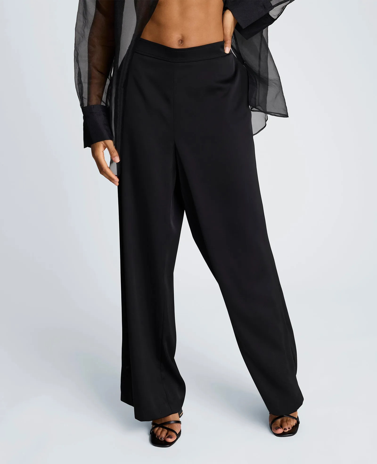 Pull On Wide Leg Satin Pant sold by Kenneth Cole