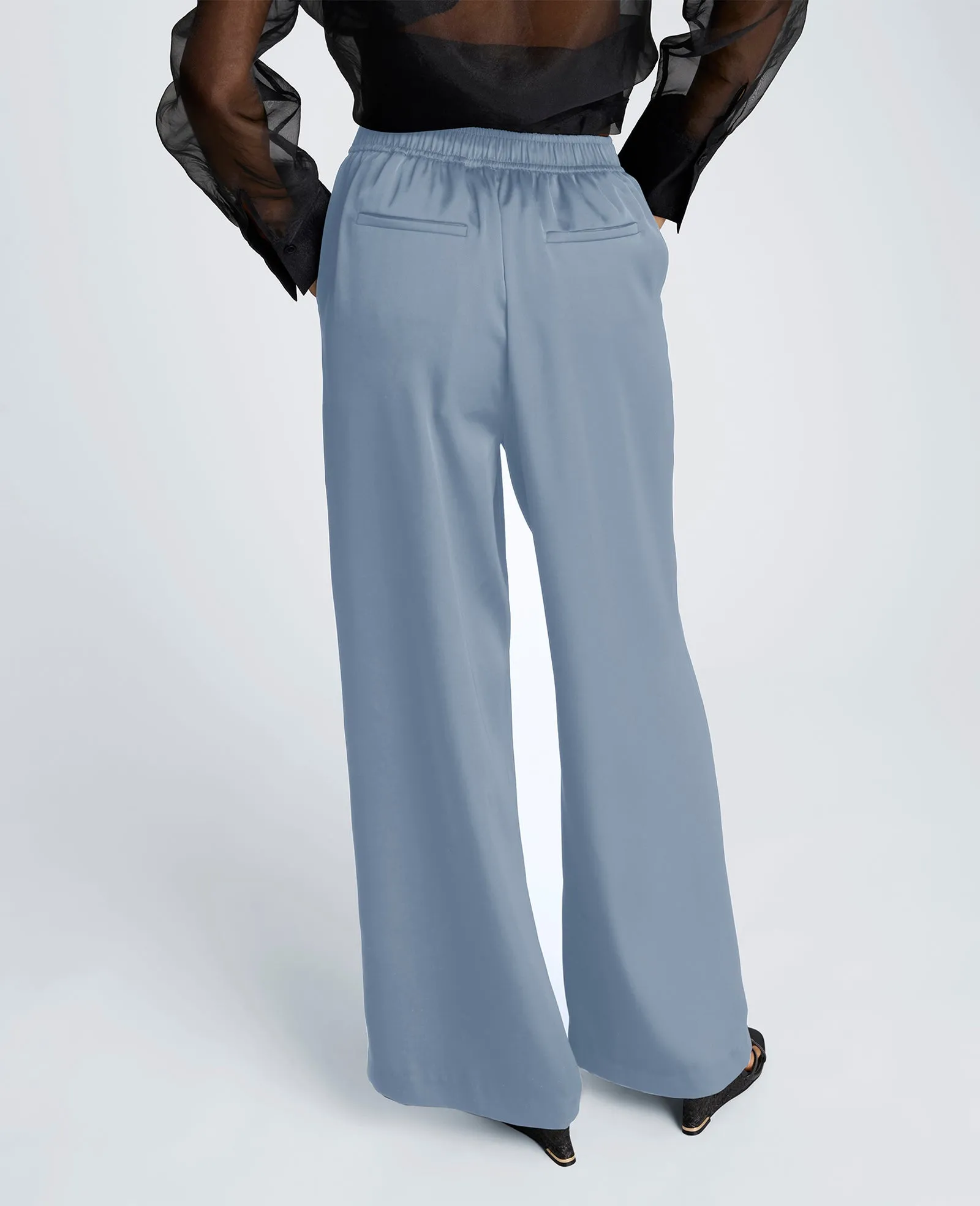 Pull On Wide Leg Satin Pant sold by Kenneth Cole product image thumbnail 3