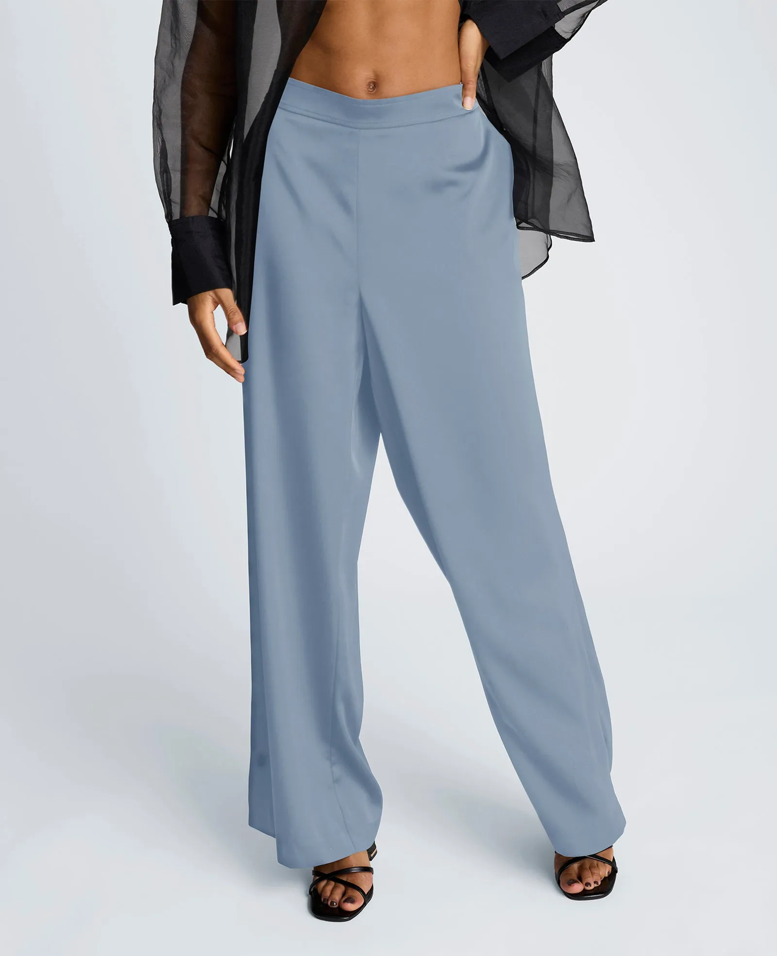 Pull On Wide Leg Satin Pant sold by Kenneth Cole