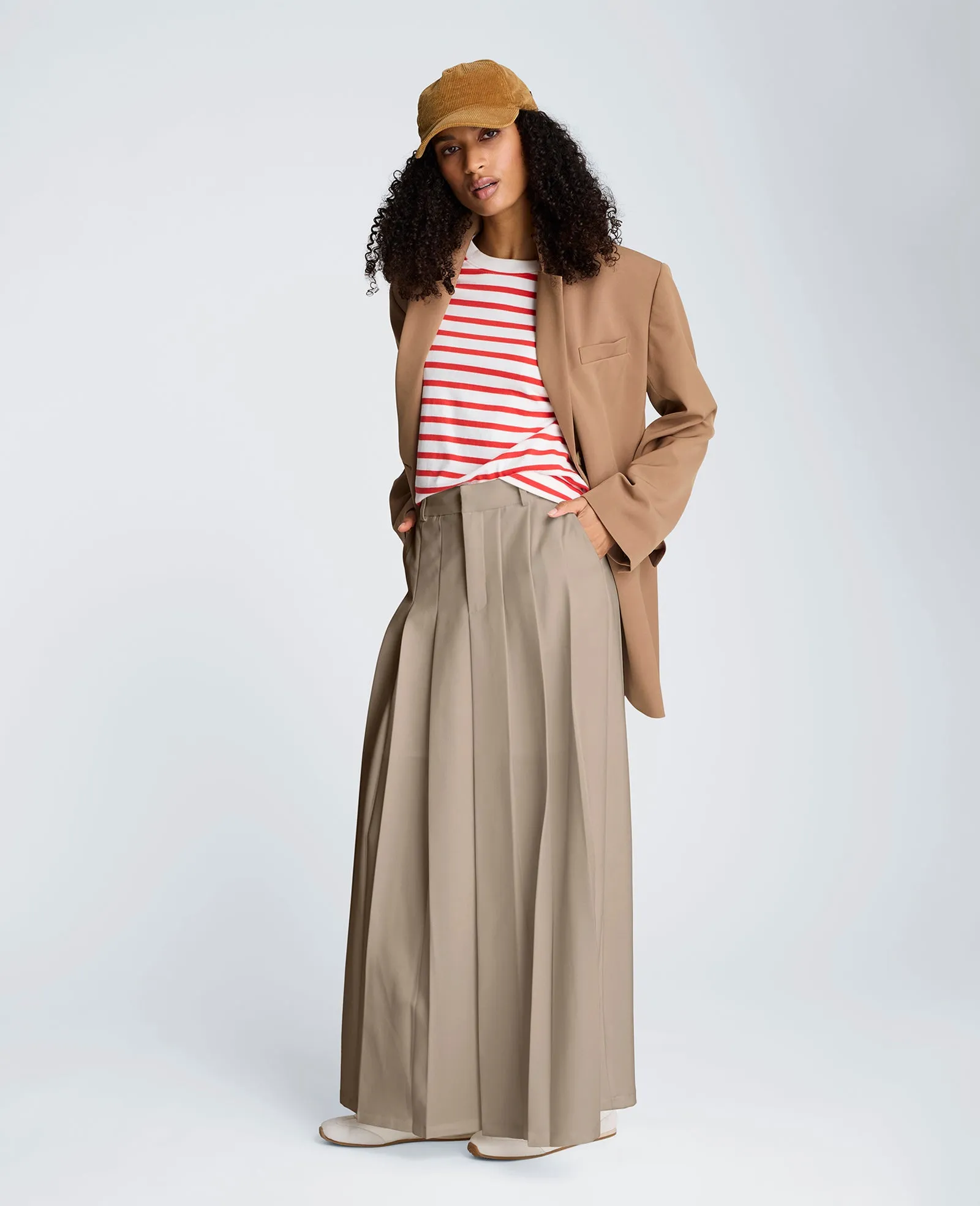 Fly Front Pleated Maxi Skirt sold by Kenneth Cole product image thumbnail 5
