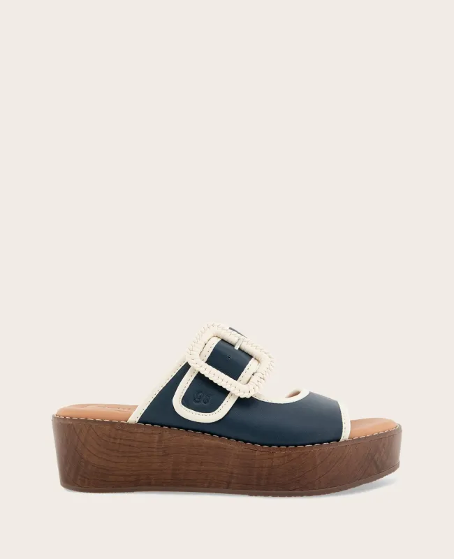 GENTLE SOULS - Vadylin Leather Buckle Platform Sandal sold by Kenneth Cole