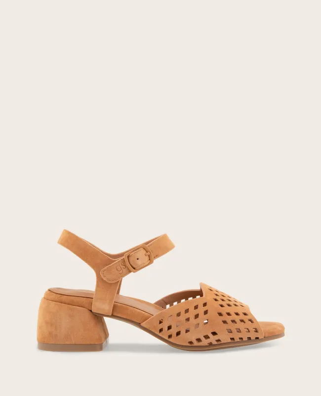 GENTLE SOULS - Oaks Suede Perforated Open Toe Heel sold by Kenneth Cole