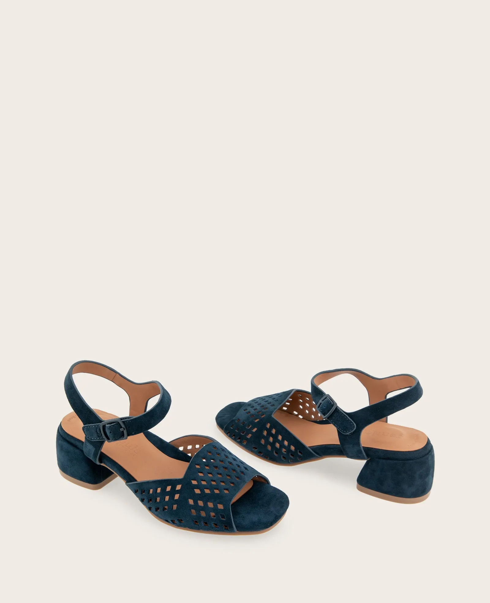 GENTLE SOULS - Oaks Suede Perforated Open Toe Heel sold by Kenneth Cole product image thumbnail 2