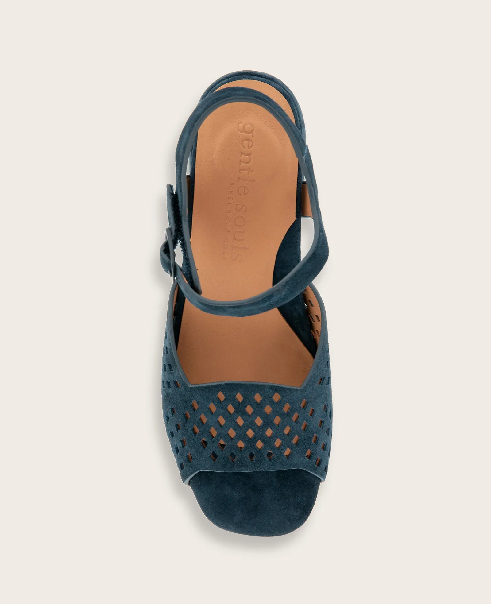 GENTLE SOULS - Oaks Suede Perforated Open Toe Heel sold by Kenneth Cole product image thumbnail 3