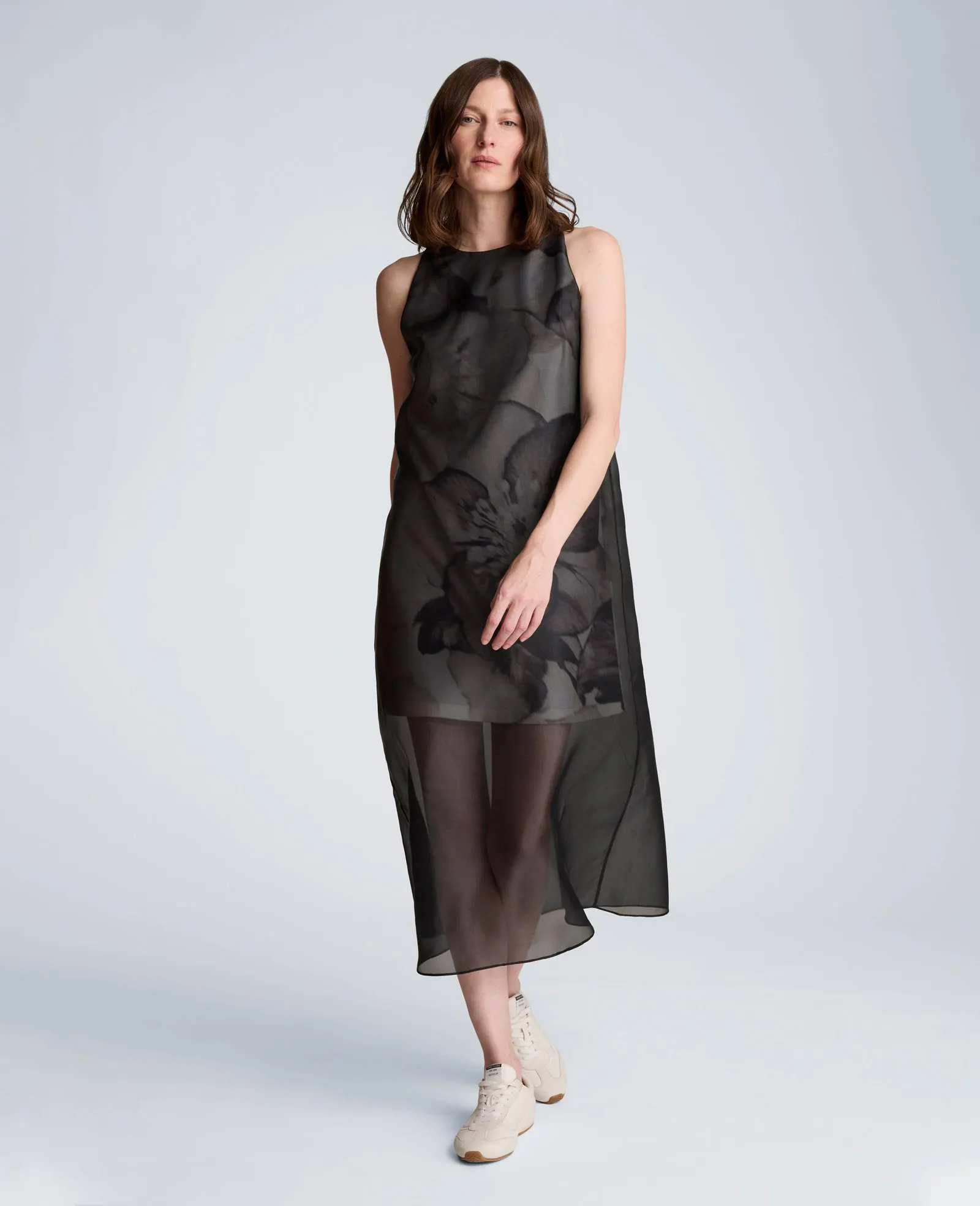 Sheer Overlay Crewneck Mini A-Line Dress sold by Kenneth Cole