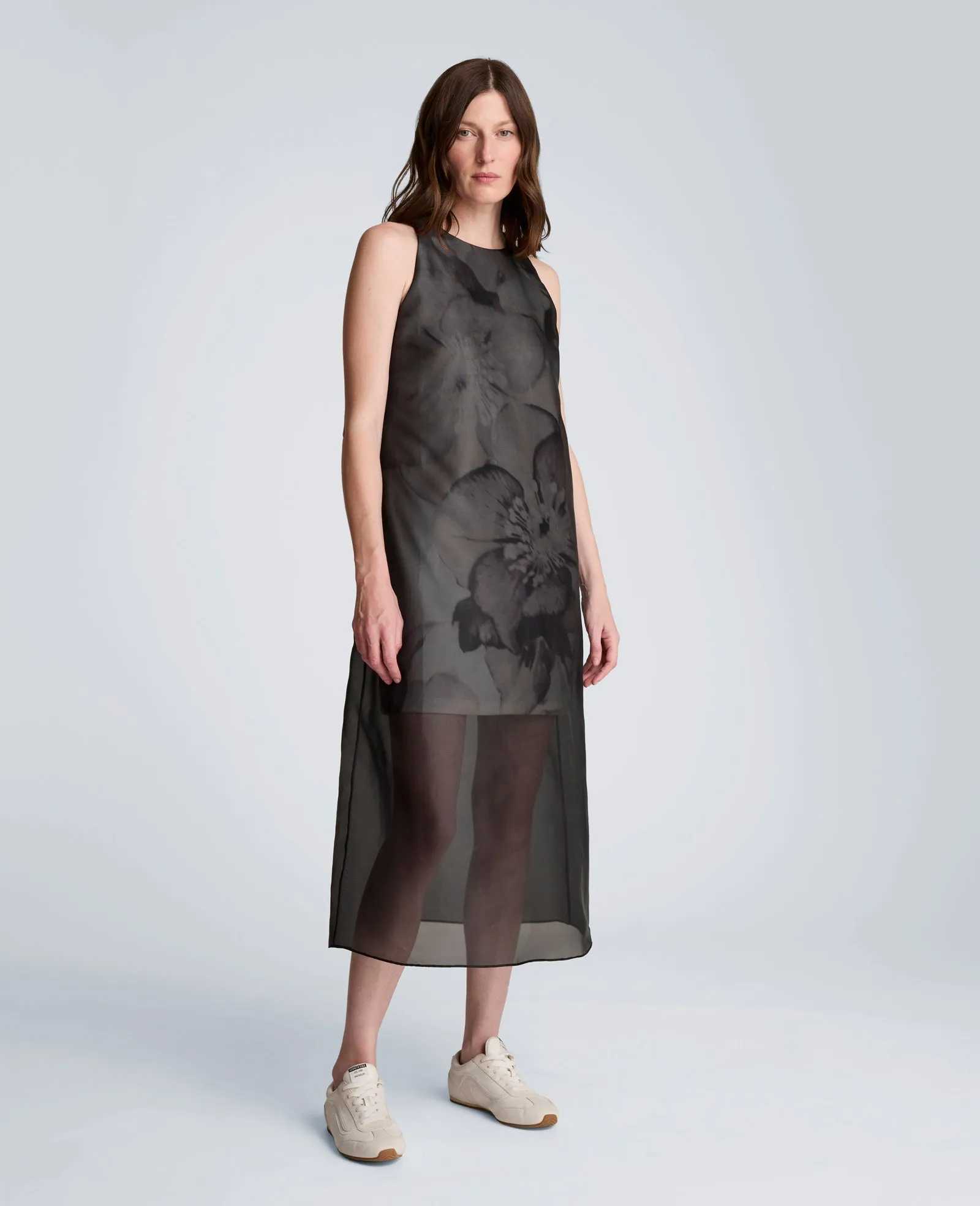 Sheer Overlay Crewneck Mini A-Line Dress sold by Kenneth Cole product image thumbnail 5