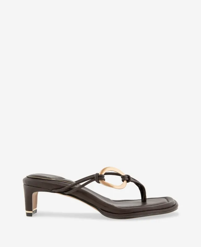Madrid Leather Embellished Heel Sandal sold by Kenneth Cole