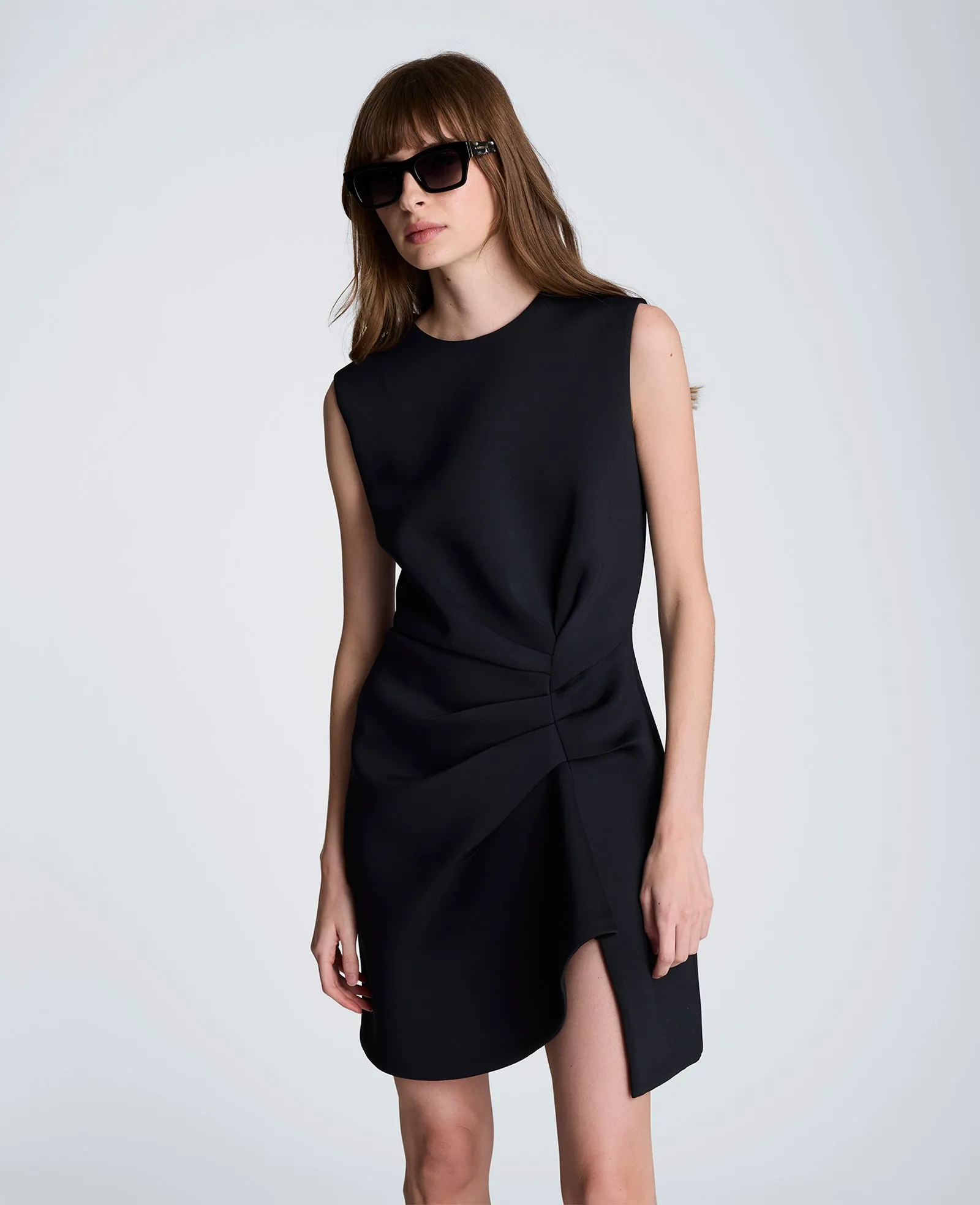 Draped Pleated Mini Cascading Detail Dress sold by Kenneth Cole