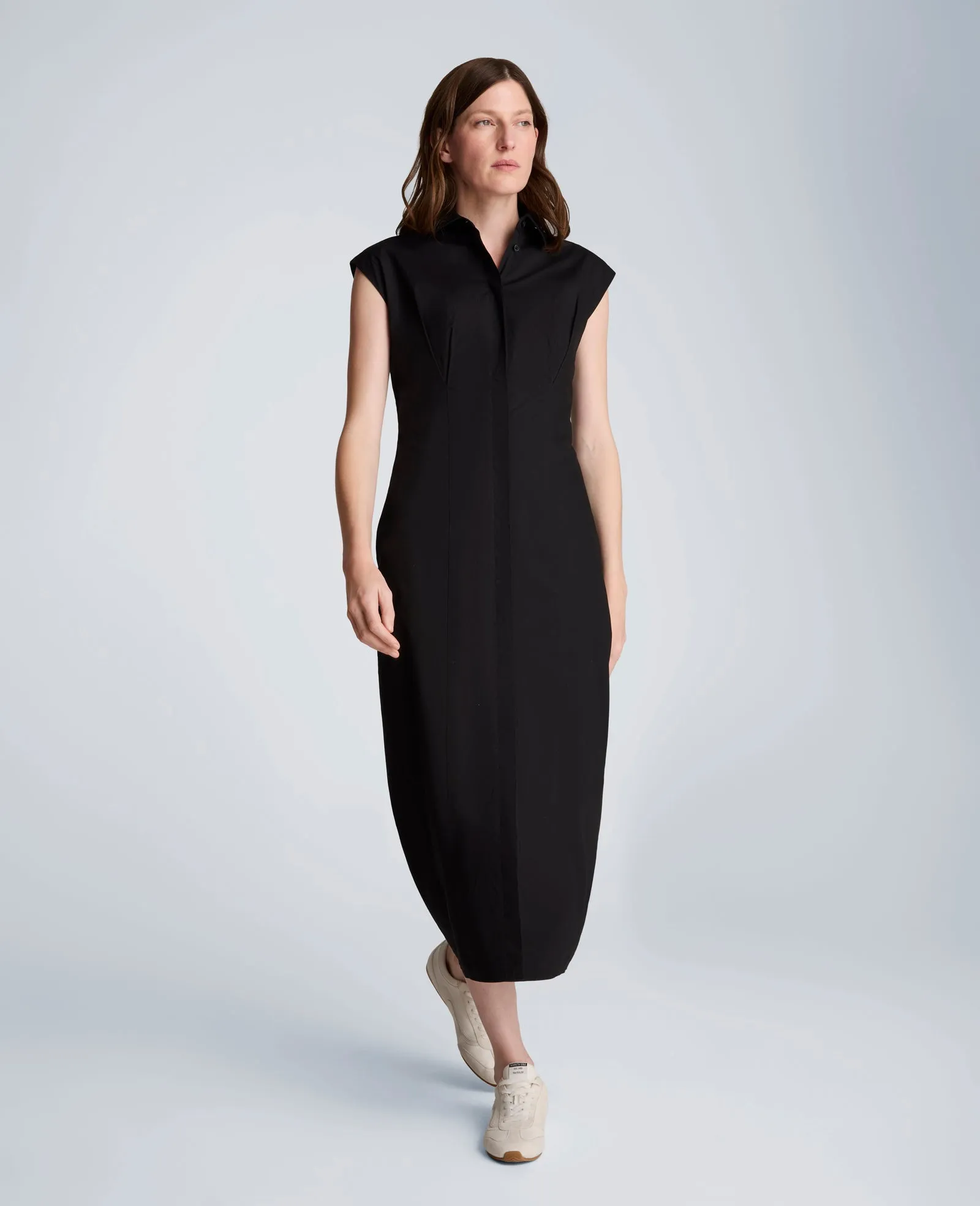 Bodice Pleat Midi Shirt Dress sold by Kenneth Cole