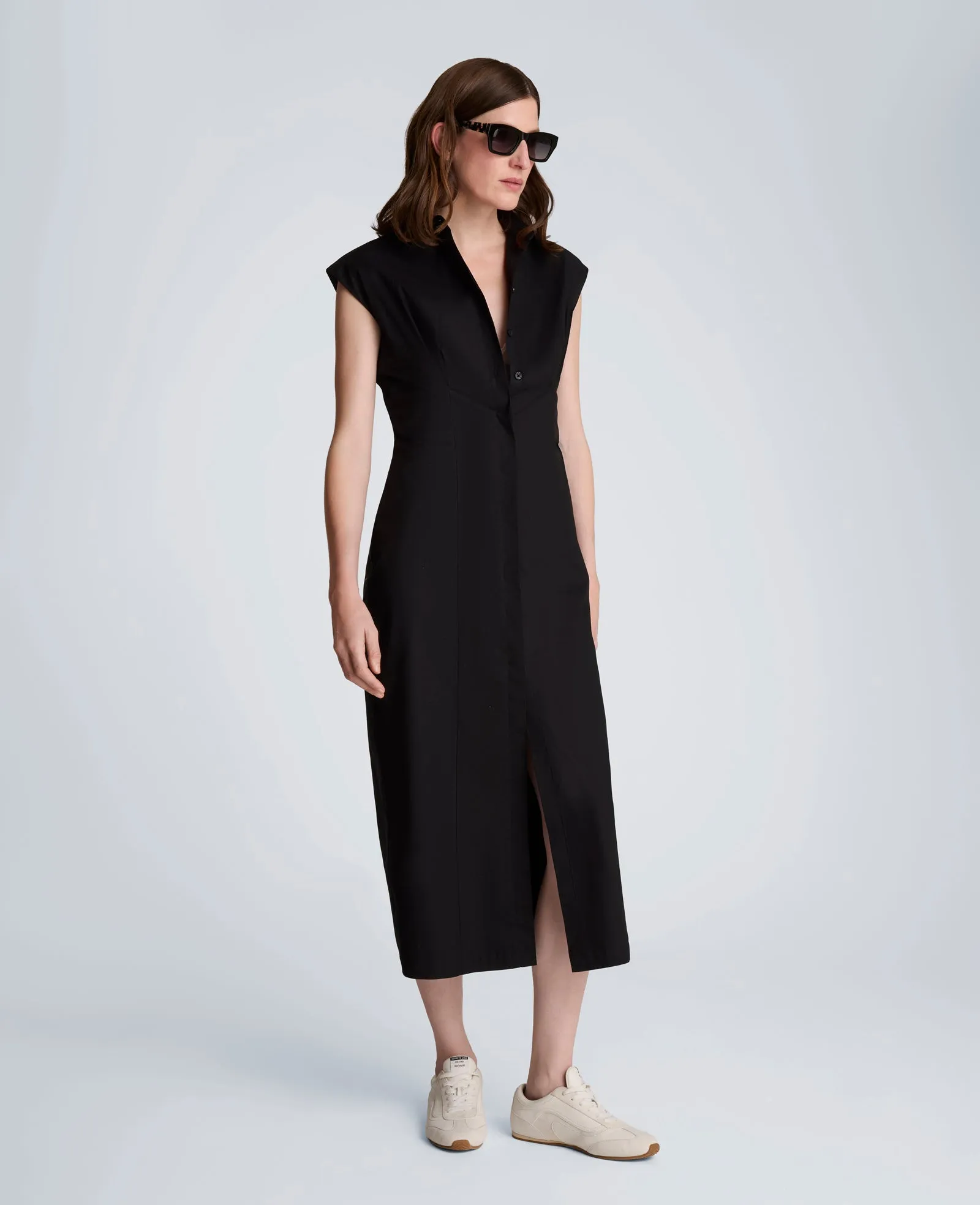 Bodice Pleat Midi Shirt Dress sold by Kenneth Cole product image thumbnail 4