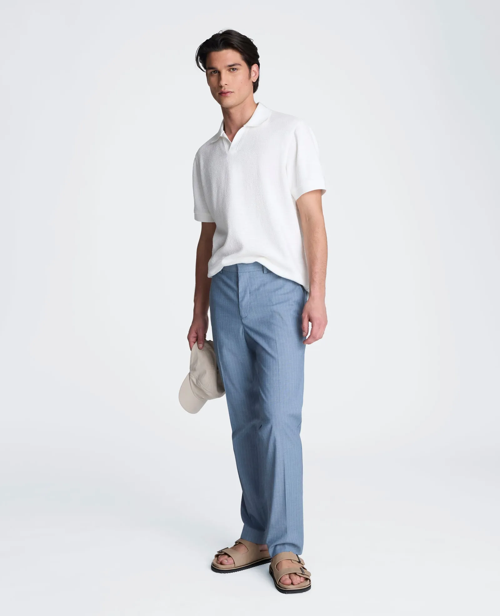 Short Sleeve Johnny Collar Polo with Ribbing sold by Kenneth Cole product image thumbnail 4