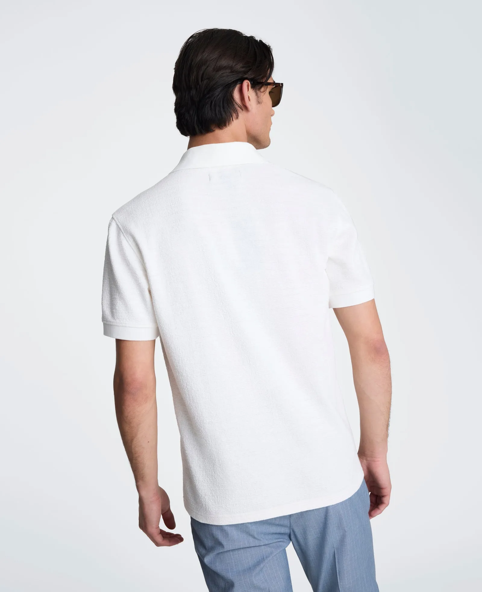 Short Sleeve Johnny Collar Polo with Ribbing sold by Kenneth Cole product image thumbnail 2