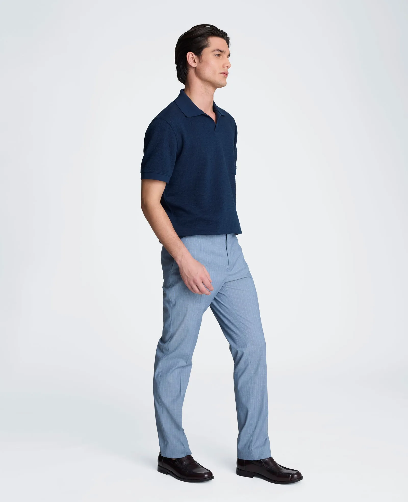 Short Sleeve Johnny Collar Polo with Ribbing sold by Kenneth Cole product image thumbnail 4