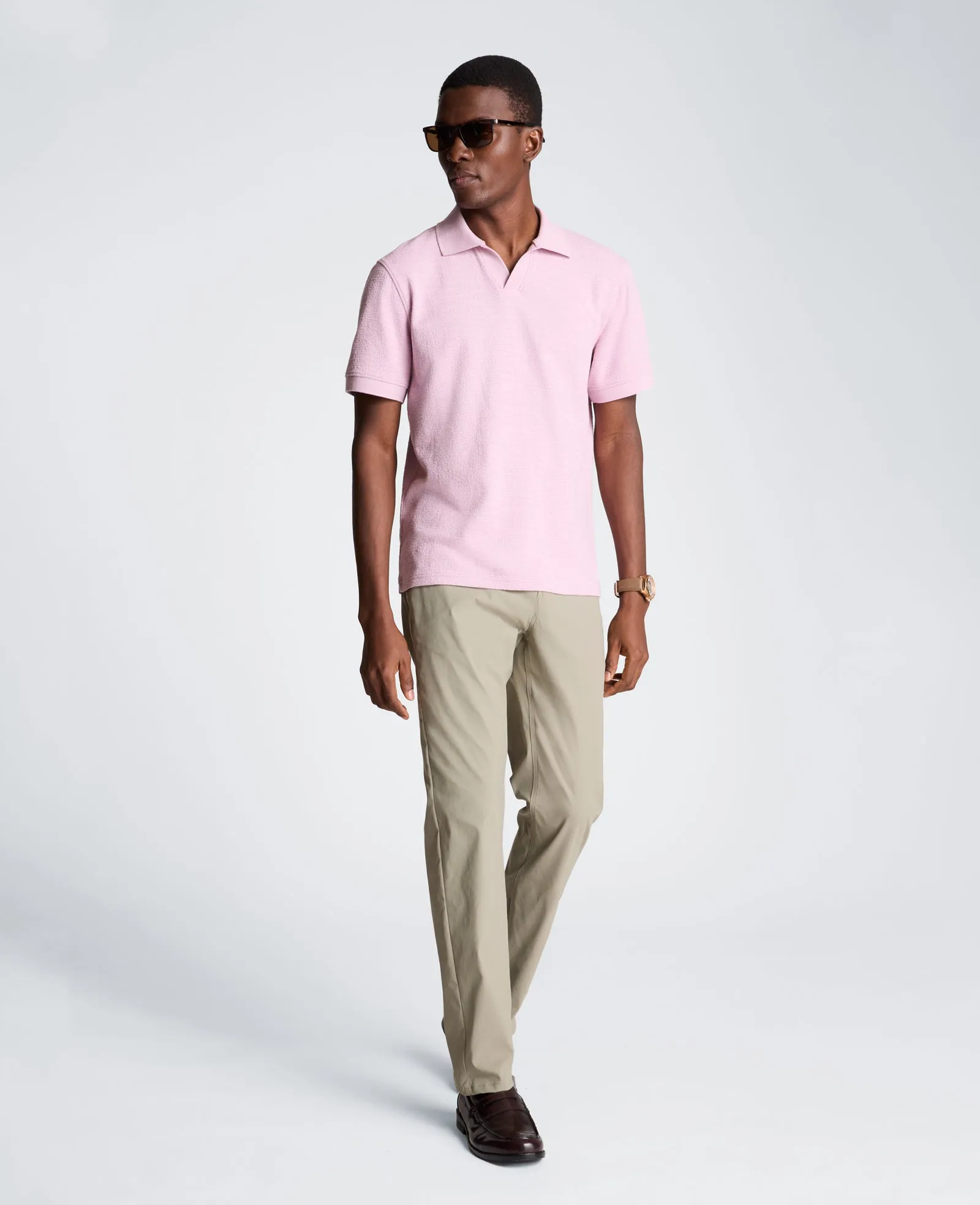 Short Sleeve Johnny Collar Polo with Ribbing sold by Kenneth Cole product image thumbnail 5