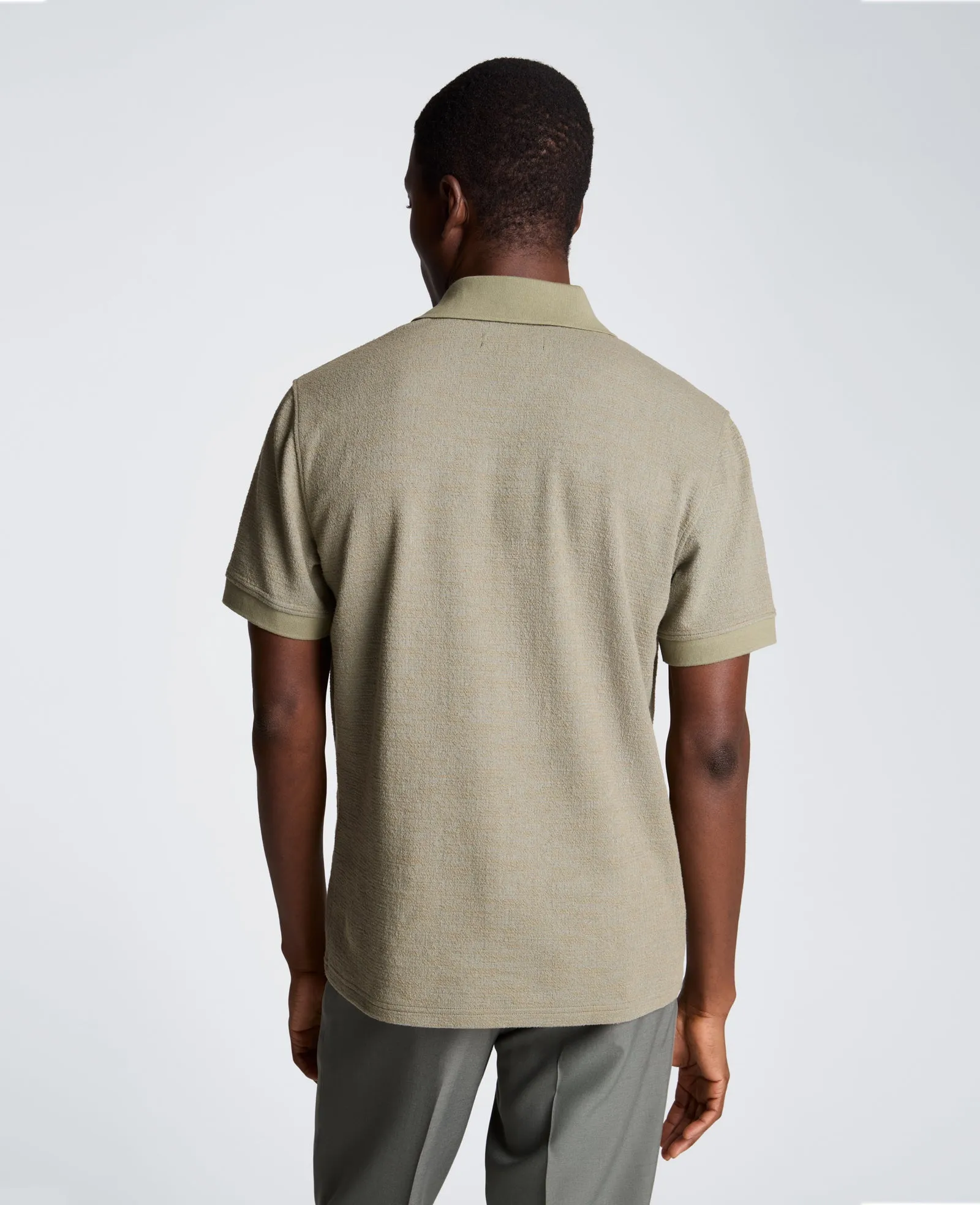 Short Sleeve Johnny Collar Polo with Ribbing sold by Kenneth Cole product image thumbnail 2