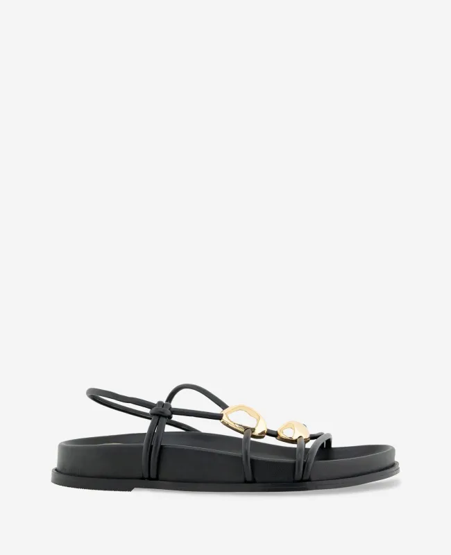 Vera Strappy Leather Embellished Sandal sold by Kenneth Cole