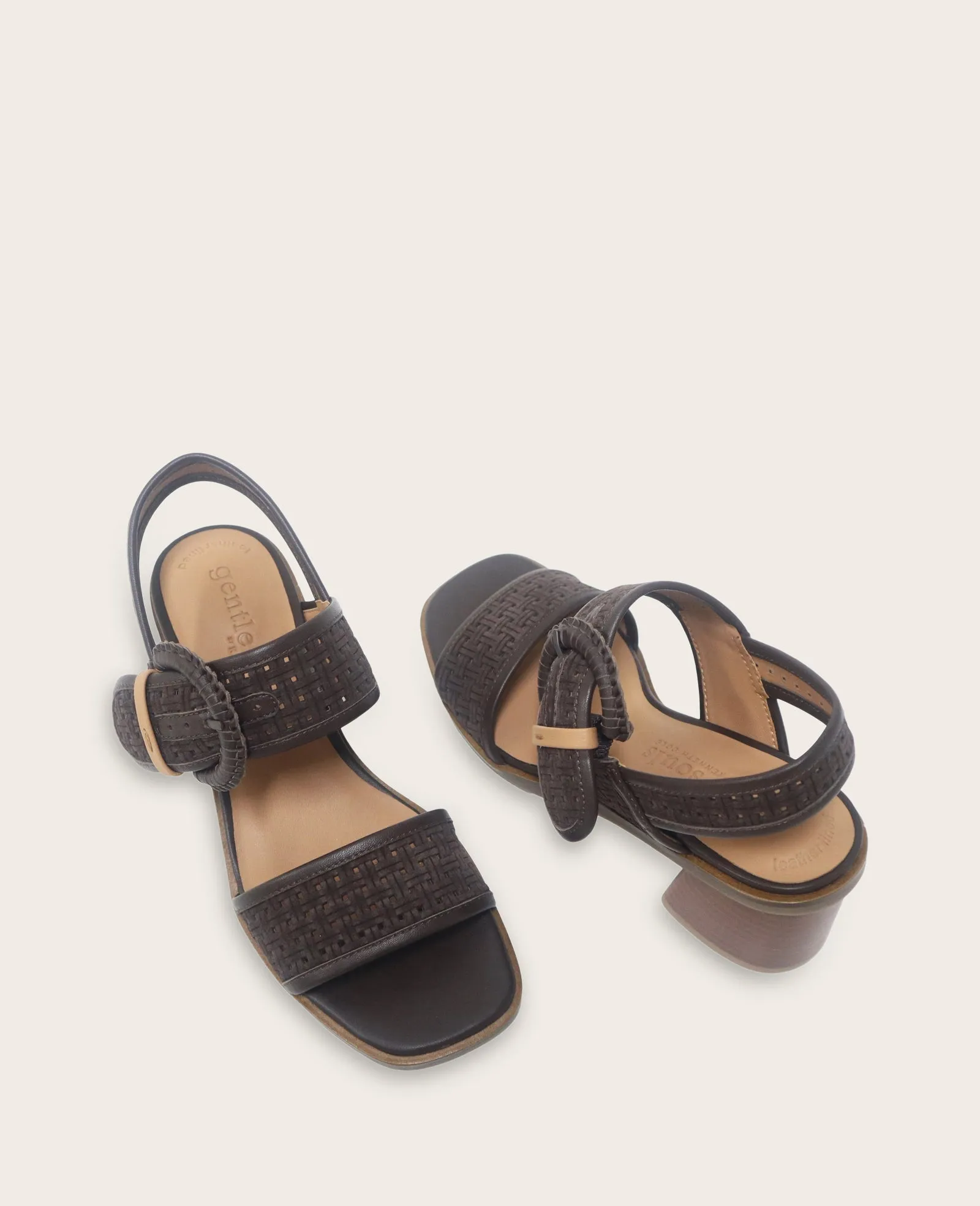GENTLE SOULS - Mystic Suede Perforated Heeled Sandal sold by Kenneth Cole product image thumbnail 2