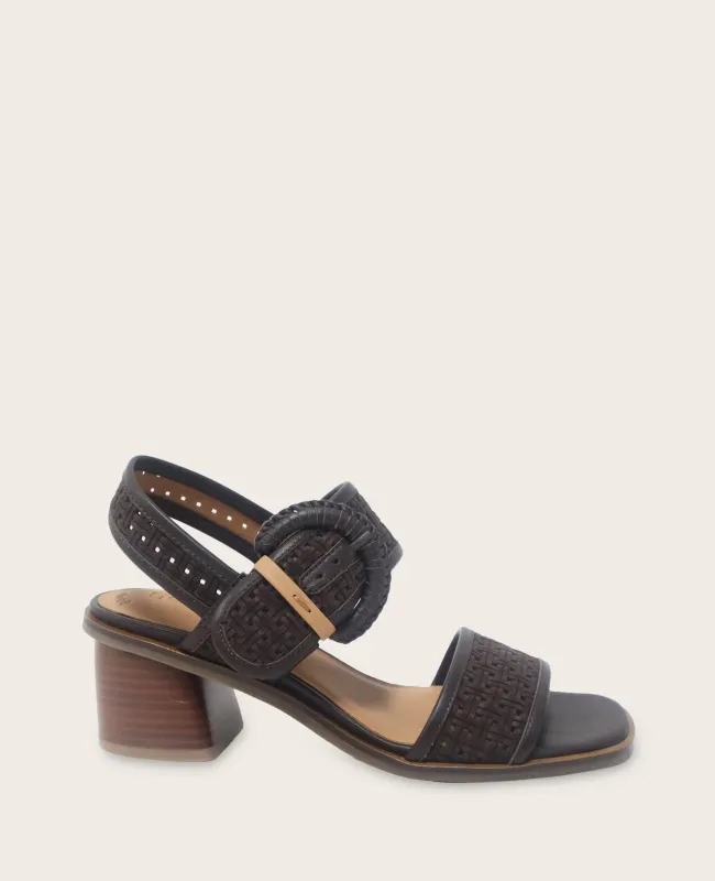 GENTLE SOULS - Mystic Suede Perforated Heeled Sandal sold by Kenneth Cole