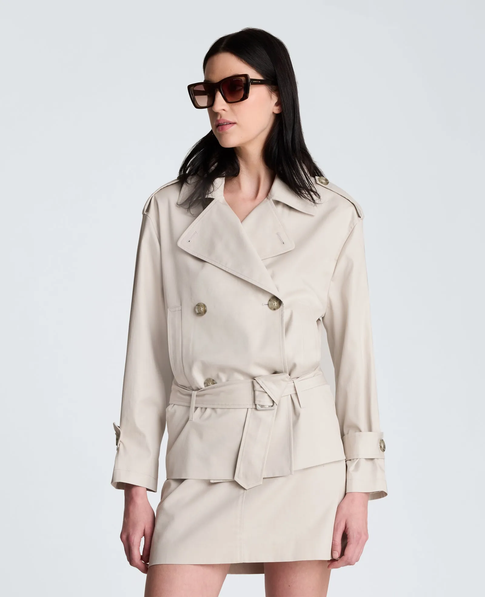 Drop Waist Trench with Belt sold by Kenneth Cole