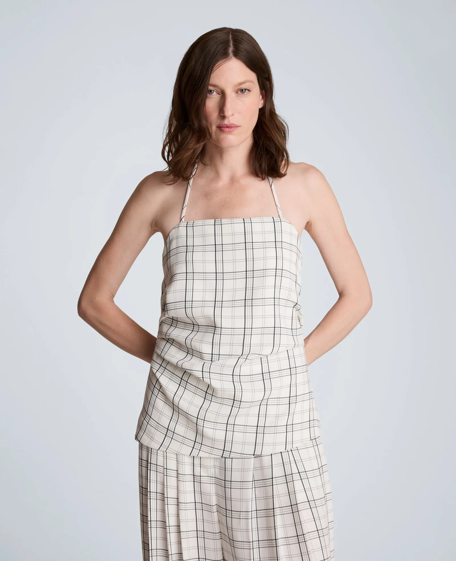 Halter Neck Bustier with Pleats at Waist sold by Kenneth Cole