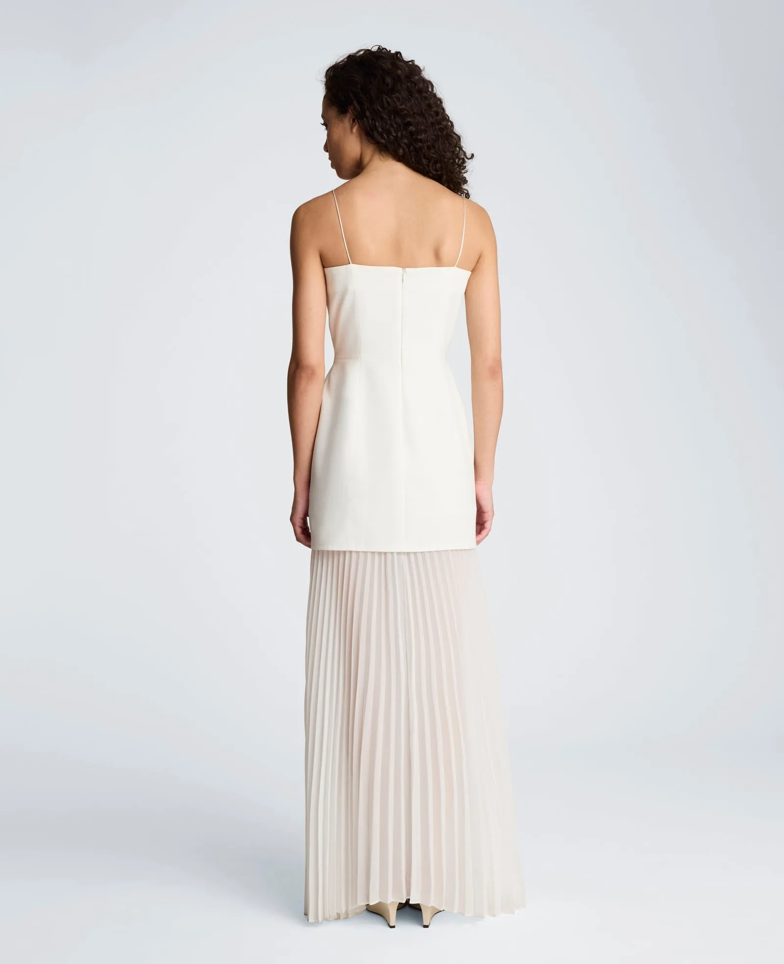 Luxe Twill Pleated Chiffon Midi Dress sold by Kenneth Cole product image thumbnail 2