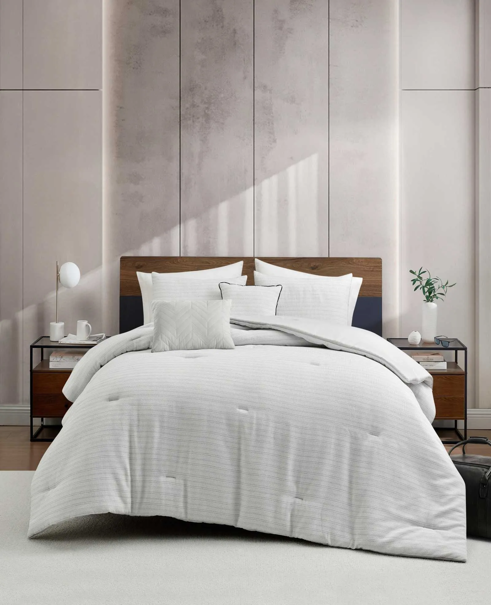 Space Dye Grid Comforter Set sold by Kenneth Cole