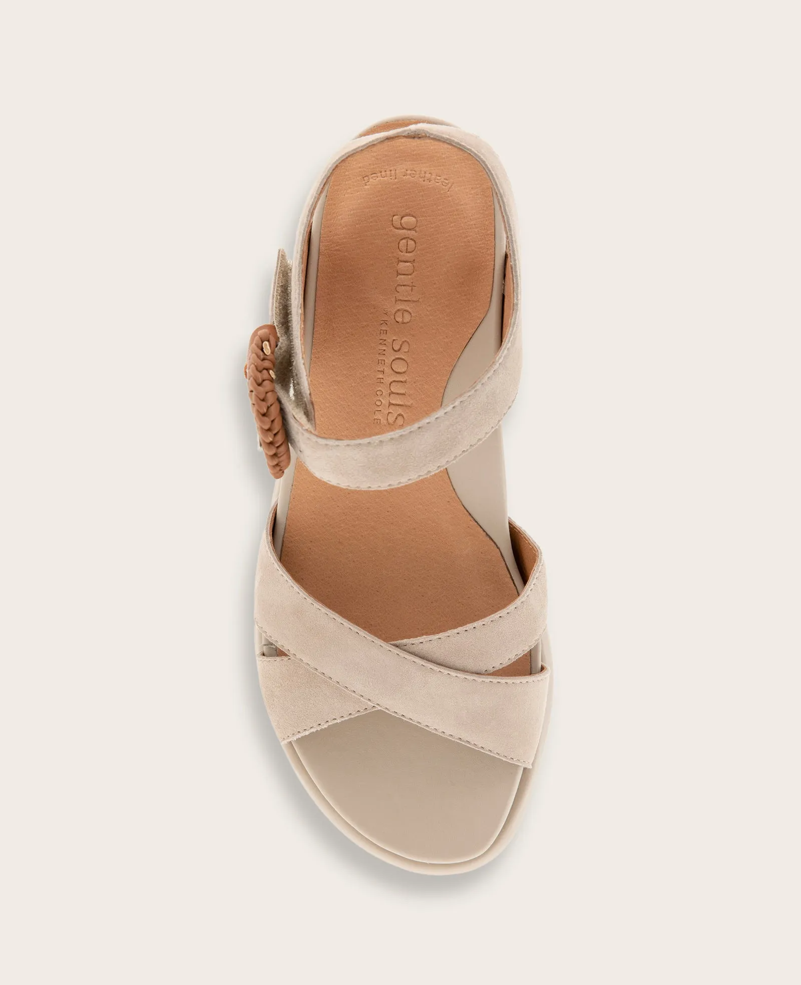 GENTLE SOULS - Jaylee Suede Criss-Cross Ankle Strap Platform Sandal sold by Kenneth Cole product image thumbnail 3