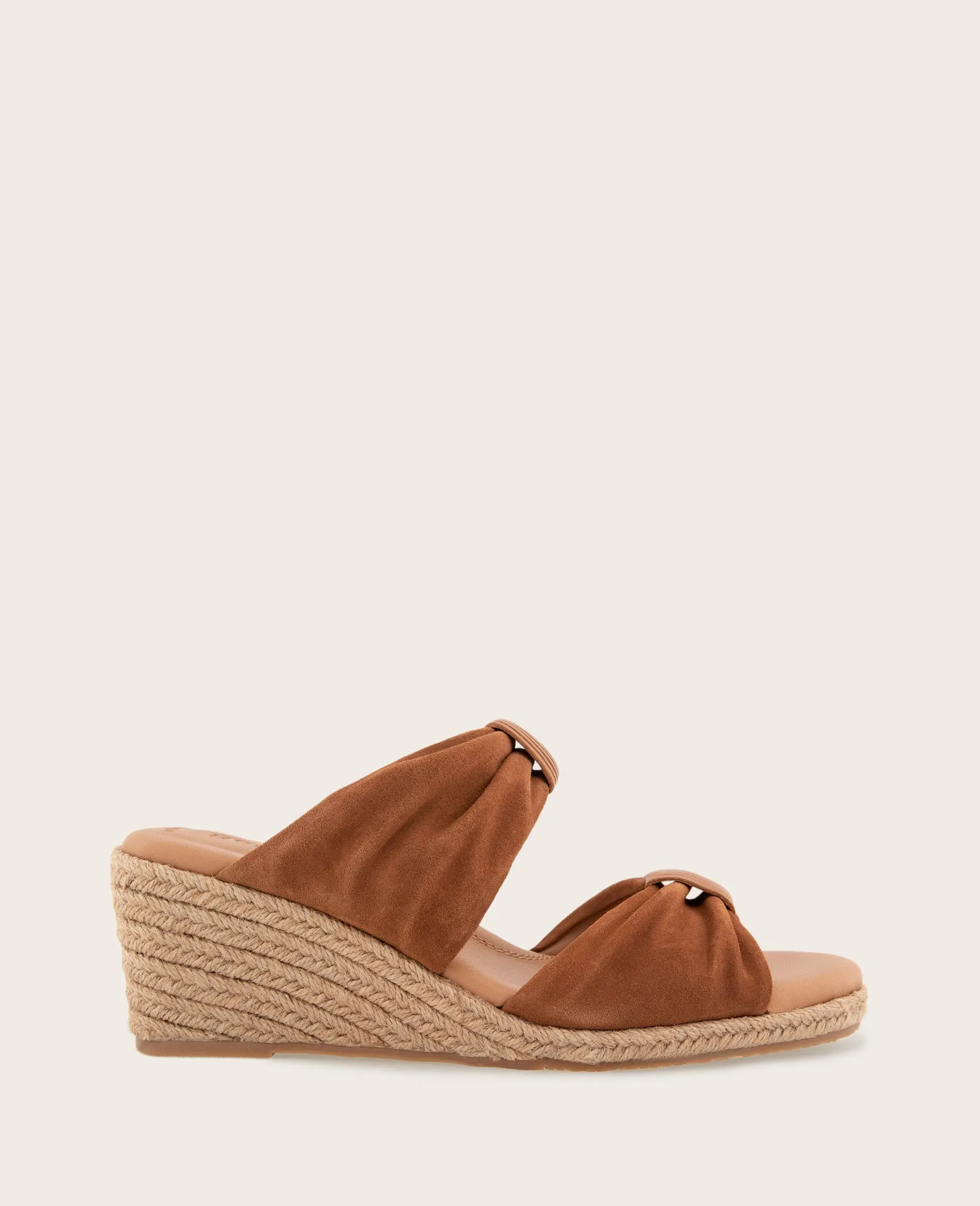 GENTLE SOULS - Gracious Suede Rouched Espadrille Wedge sold by Kenneth Cole