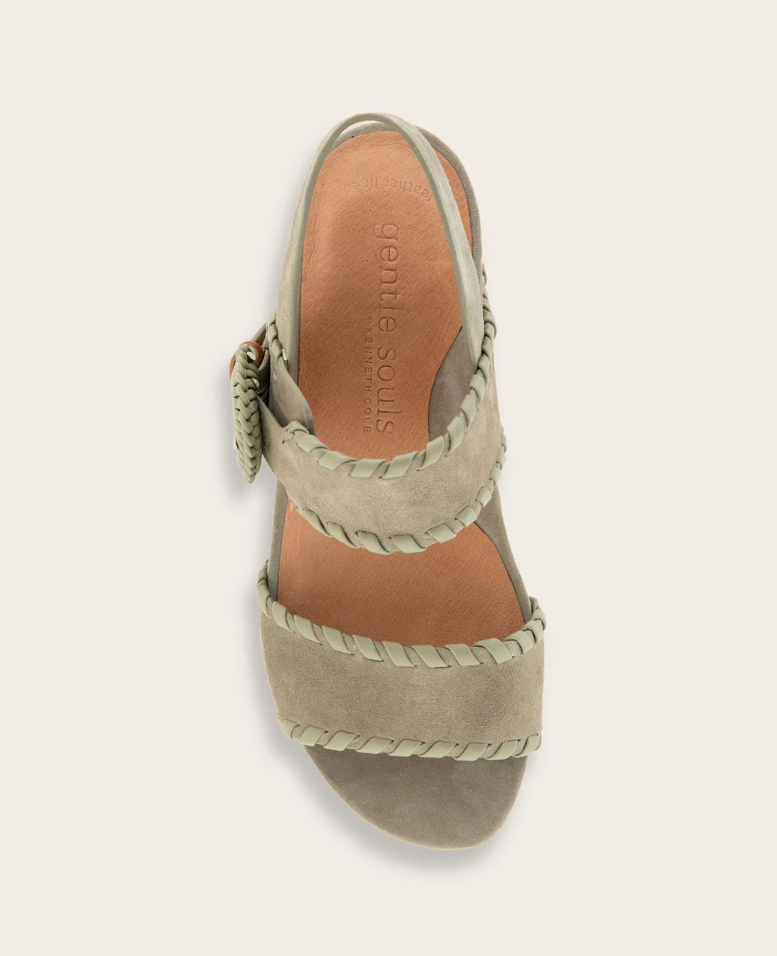 GENTLE SOULS - Gayle Suede Two Band Whip Stitch Wedge Sandal sold by Kenneth Cole product image thumbnail 3