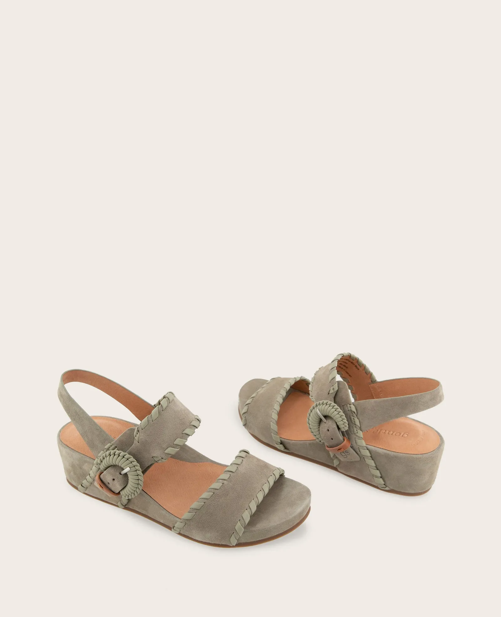 GENTLE SOULS - Gayle Suede Two Band Whip Stitch Wedge Sandal sold by Kenneth Cole product image thumbnail 2