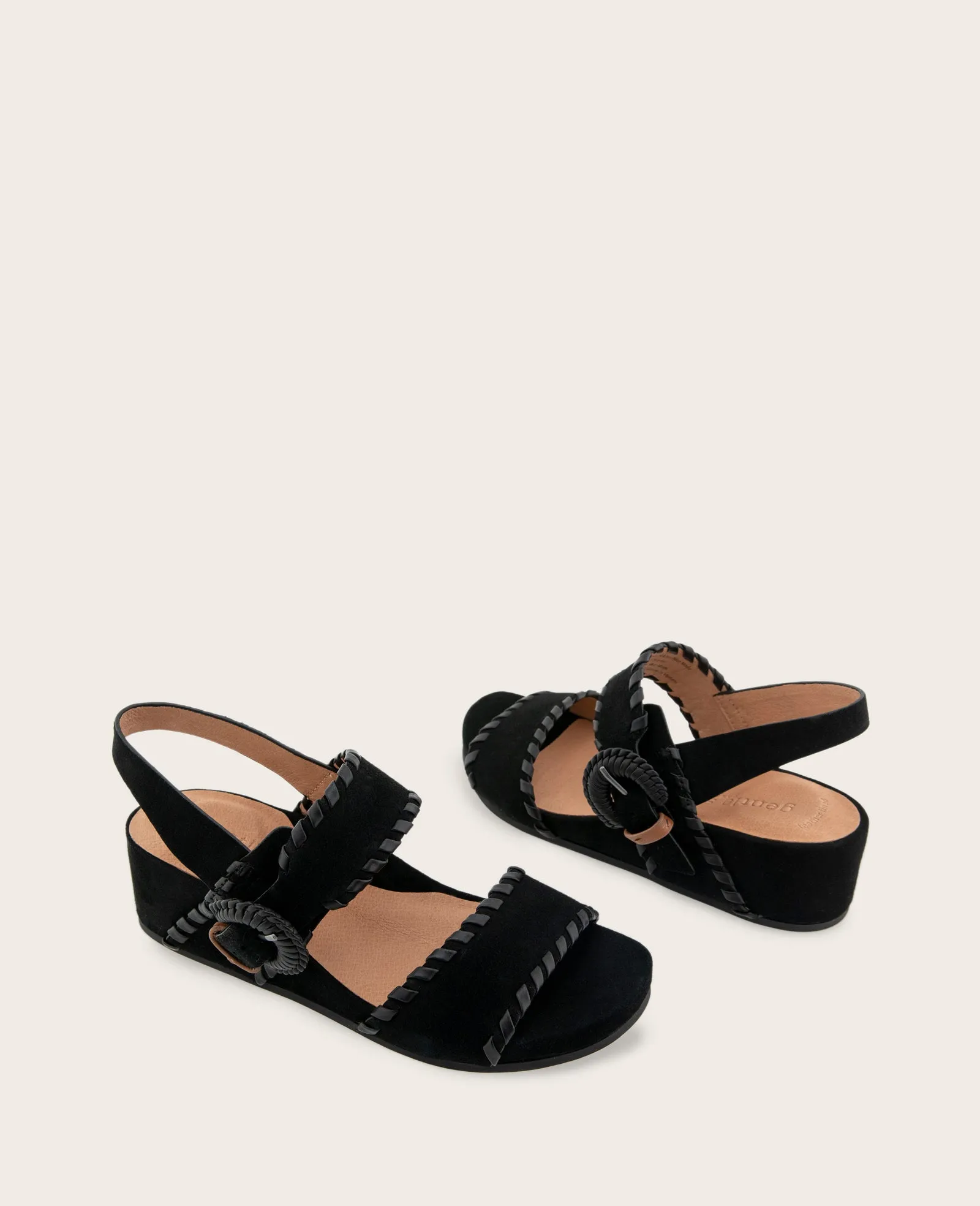 GENTLE SOULS - Gayle Suede Two Band Whip Stitch Wedge Sandal sold by Kenneth Cole product image thumbnail 2