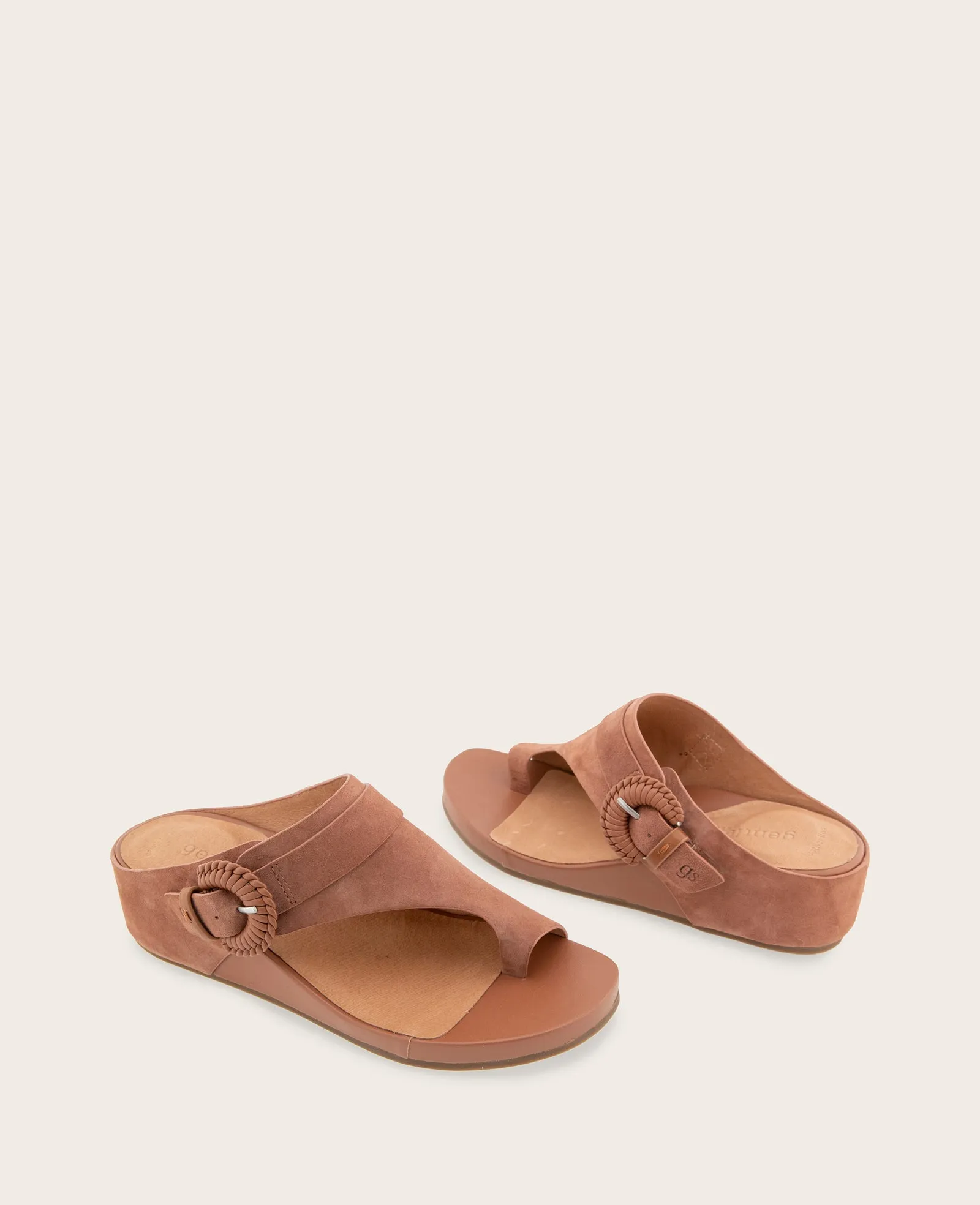GENTLE SOULS - Galina Suede Toe Ring Buckle Wedge Sandal sold by Kenneth Cole product image thumbnail 2