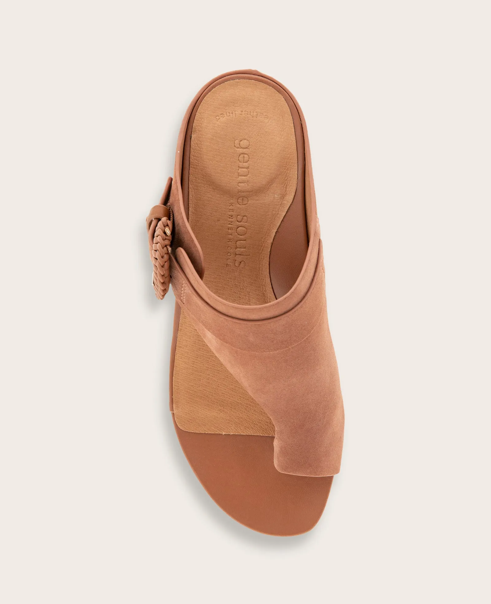 GENTLE SOULS - Galina Suede Toe Ring Buckle Wedge Sandal sold by Kenneth Cole product image thumbnail 3