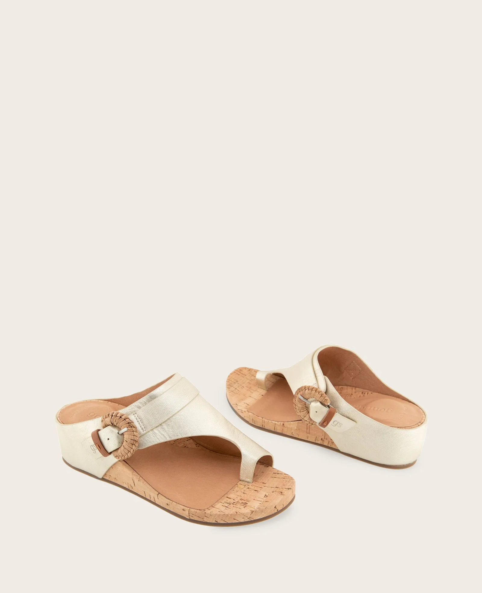 GENTLE SOULS - Galina Leather Toe Ring Buckle Wedge Sandal sold by Kenneth Cole product image thumbnail 2