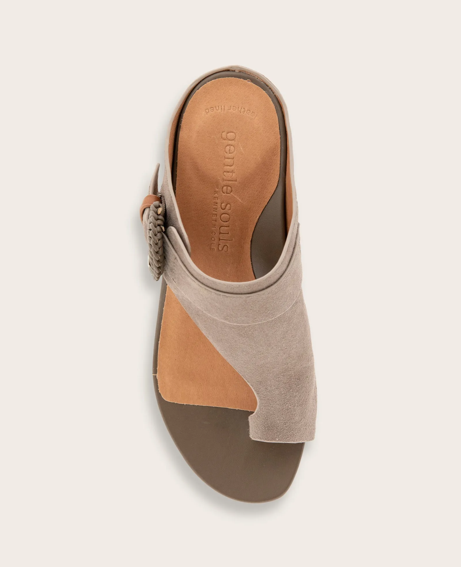 GENTLE SOULS - Galina Suede Toe Ring Buckle Wedge Sandal sold by Kenneth Cole product image thumbnail 3
