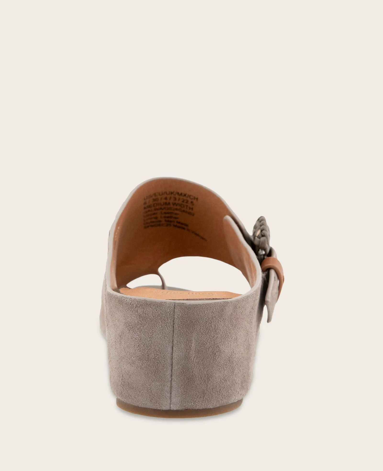 GENTLE SOULS - Galina Suede Toe Ring Buckle Wedge Sandal sold by Kenneth Cole product image thumbnail 4