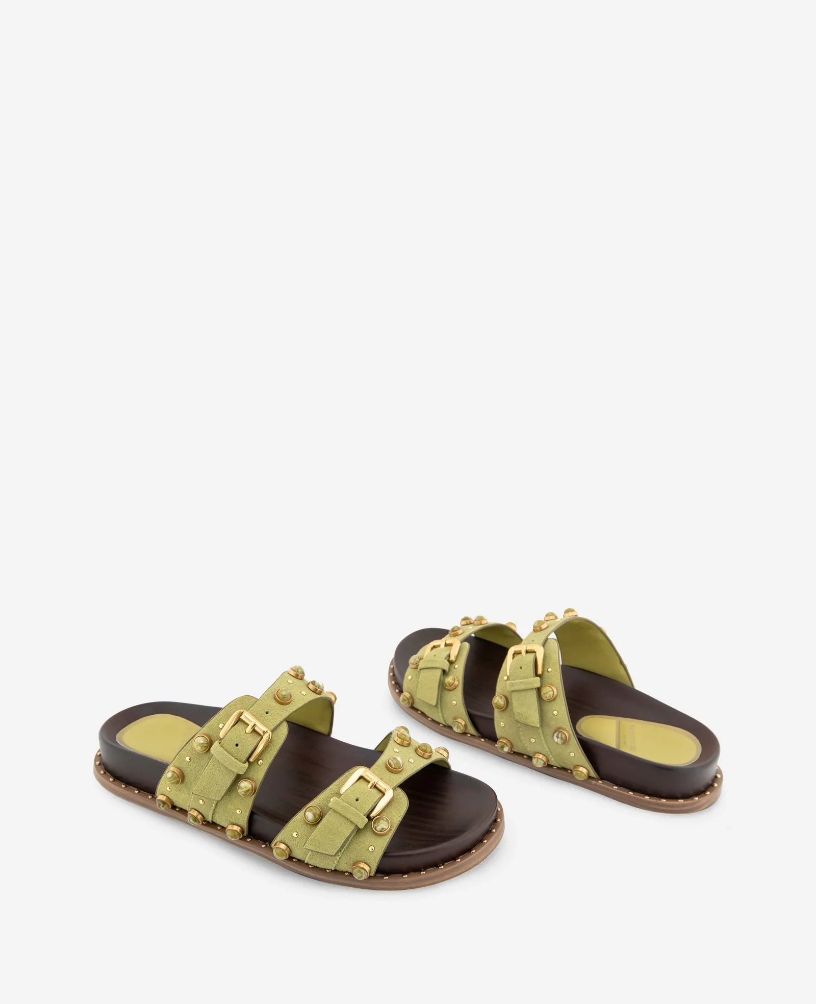 Deardra Suede Double Band Buckle Slide sold by Kenneth Cole product image thumbnail 2