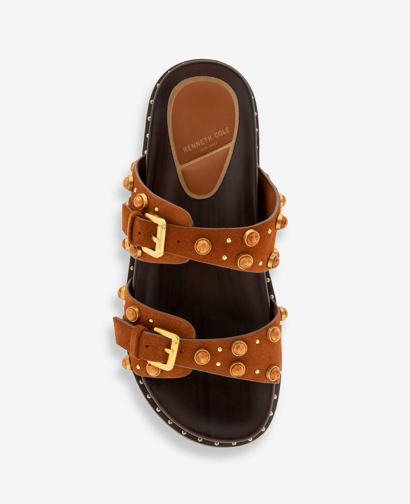 Deardra Suede Double Band Buckle Slide sold by Kenneth Cole product image thumbnail 3
