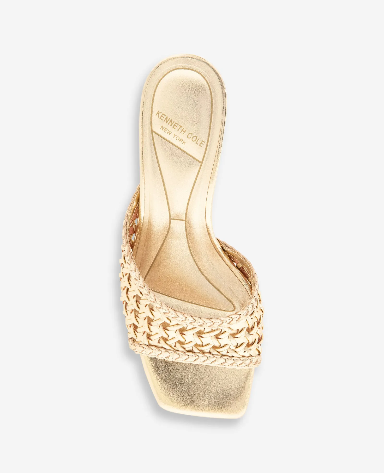 Arita Metallic Woven Leather Open Toe Heel sold by Kenneth Cole product image thumbnail 3