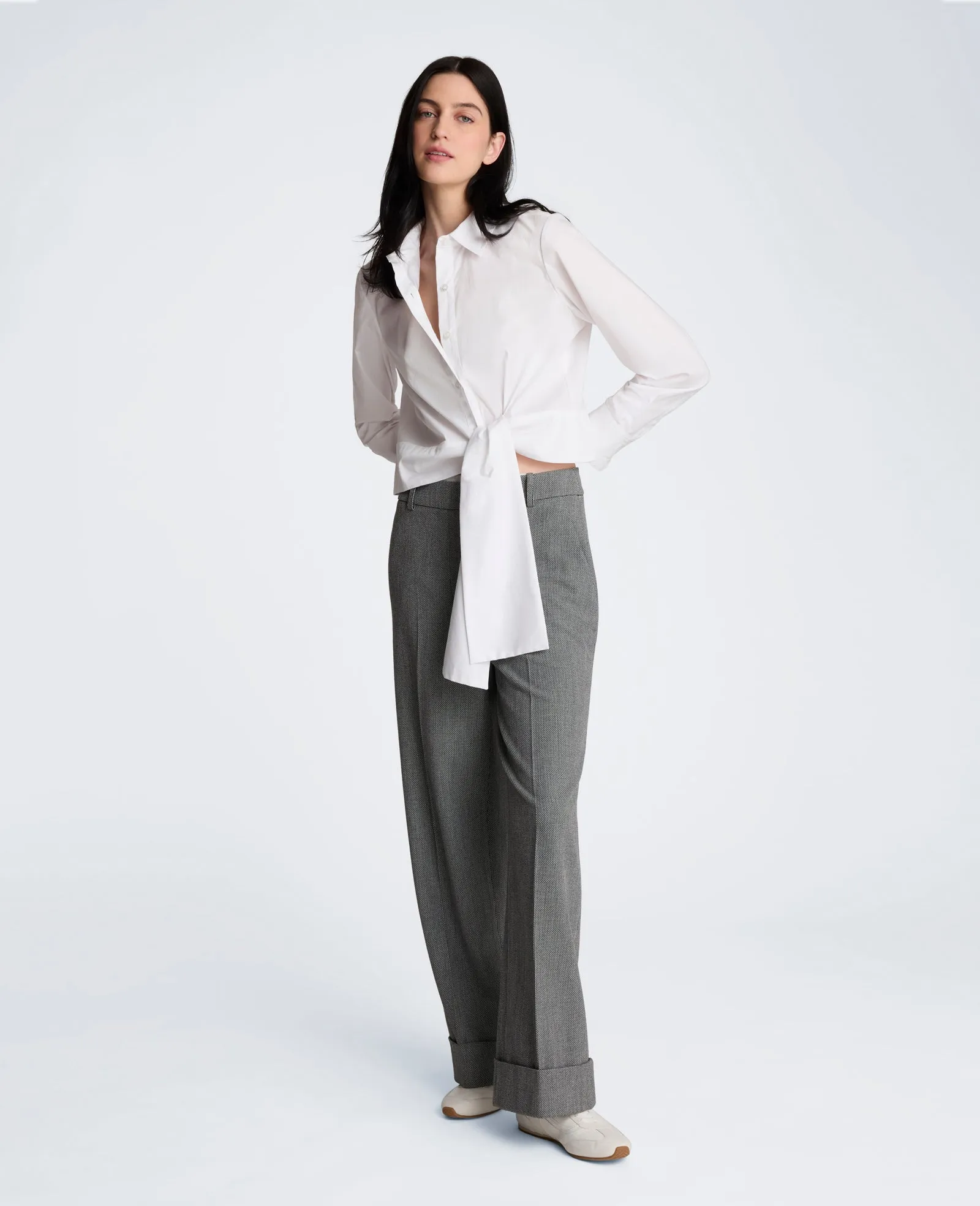 Long Sleeve Shirt with Wide Tie Waist sold by Kenneth Cole product image thumbnail 5