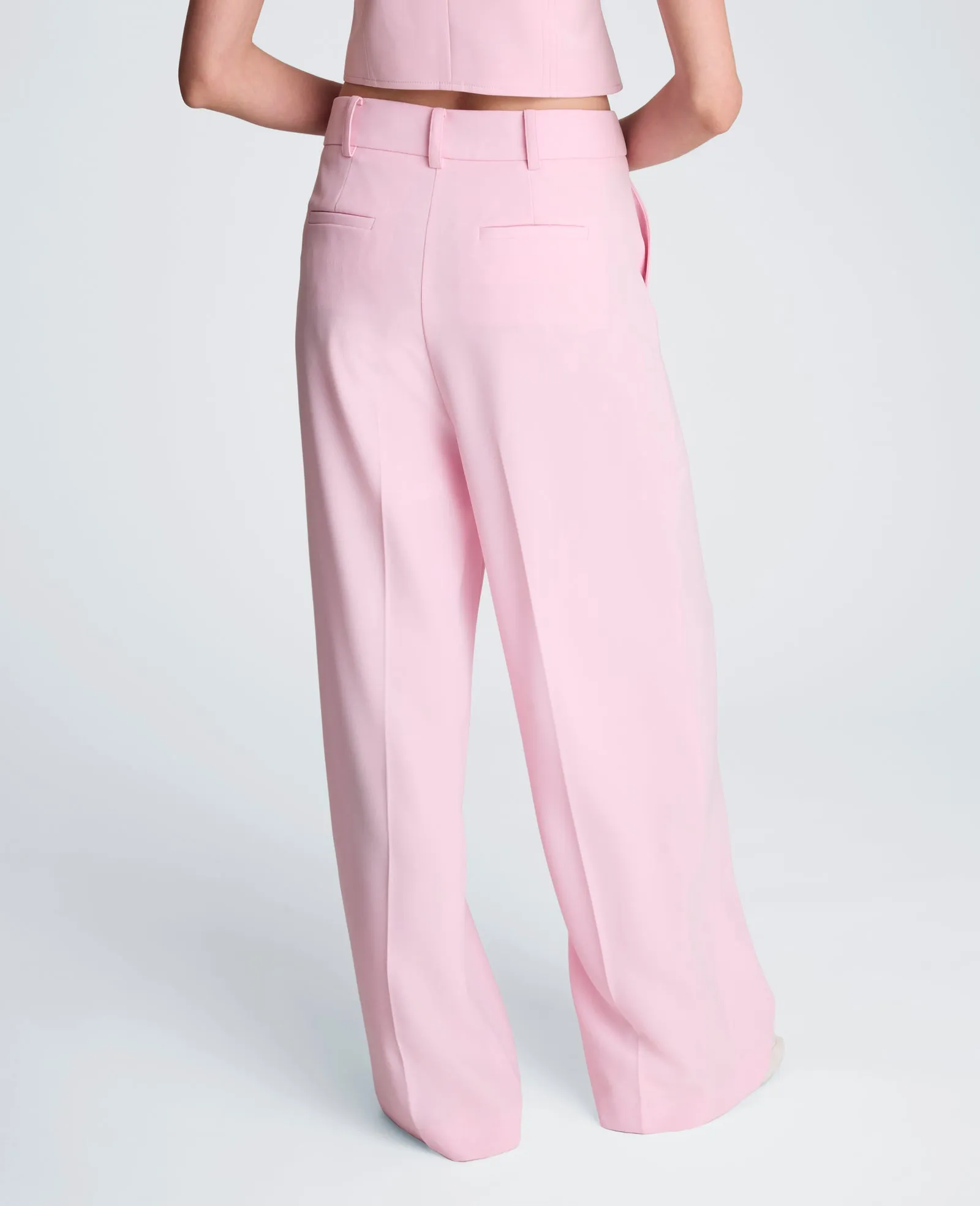 High Rise Fly Front Wide Leg Double Pleat Luxe Twill Pant sold by Kenneth Cole product image thumbnail 2