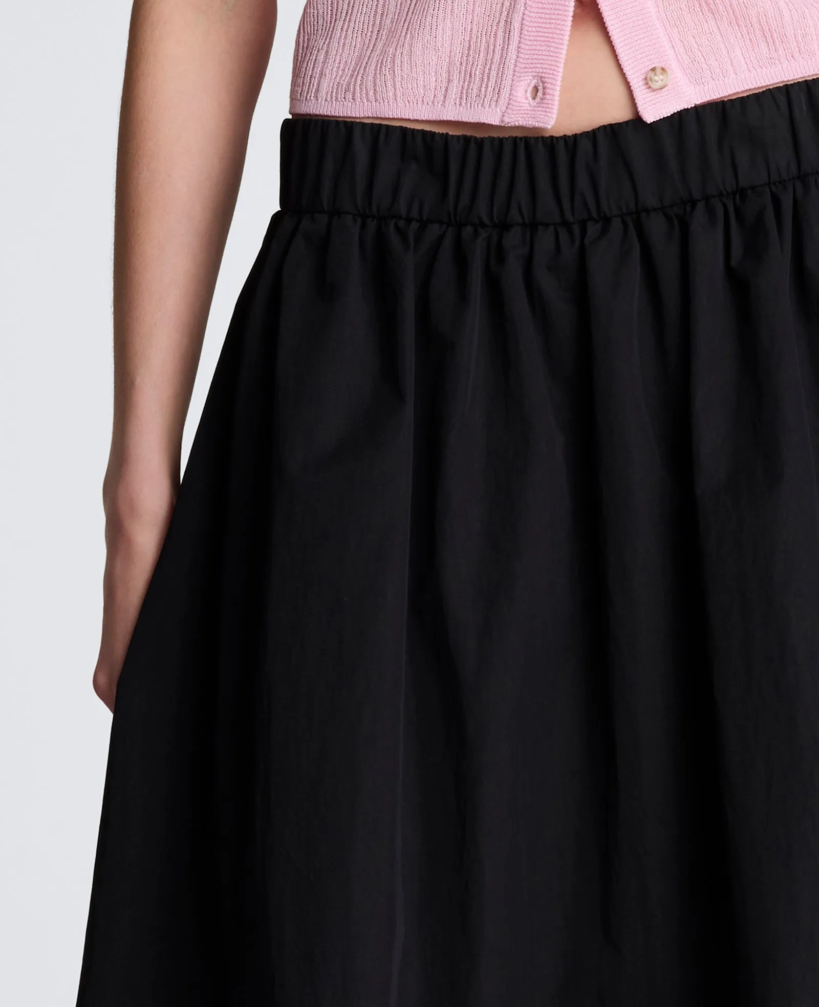 Poplin Pull On Bubble Maxi Skirt sold by Kenneth Cole product image thumbnail 4