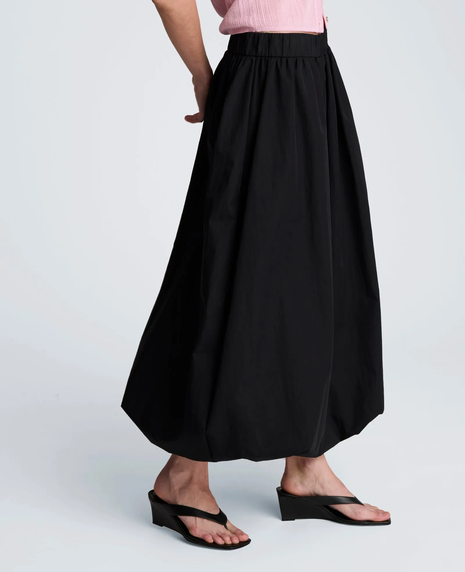 Poplin Pull On Bubble Maxi Skirt sold by Kenneth Cole product image thumbnail 3