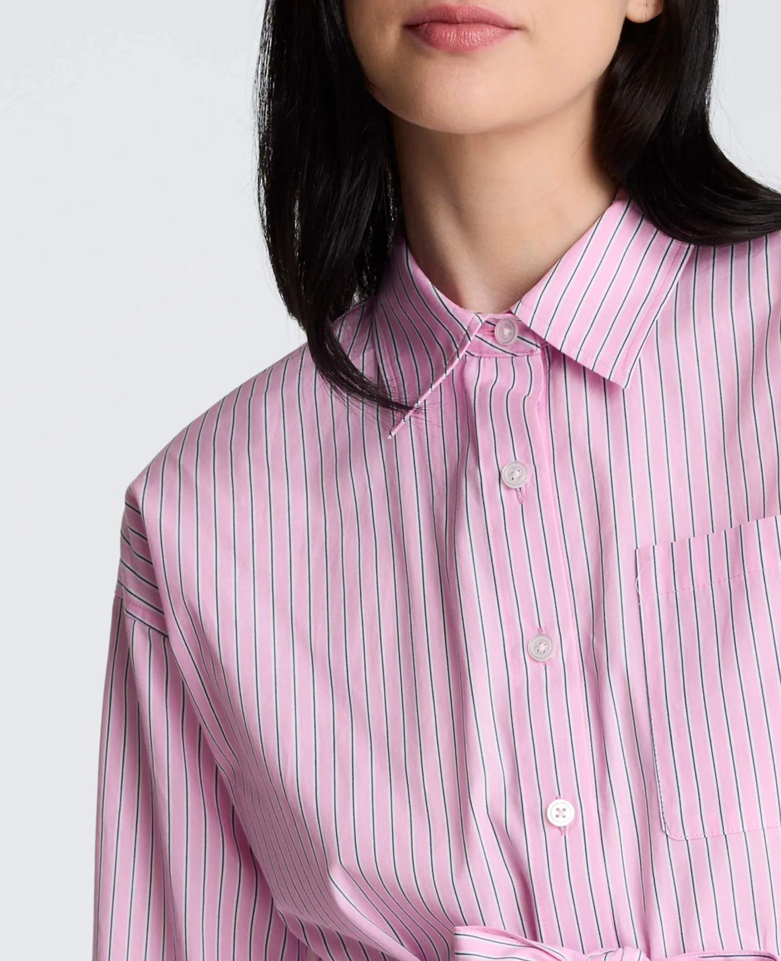Striped Poplin Drop Shoulder Short Shirt Dress sold by Kenneth Cole product image thumbnail 4