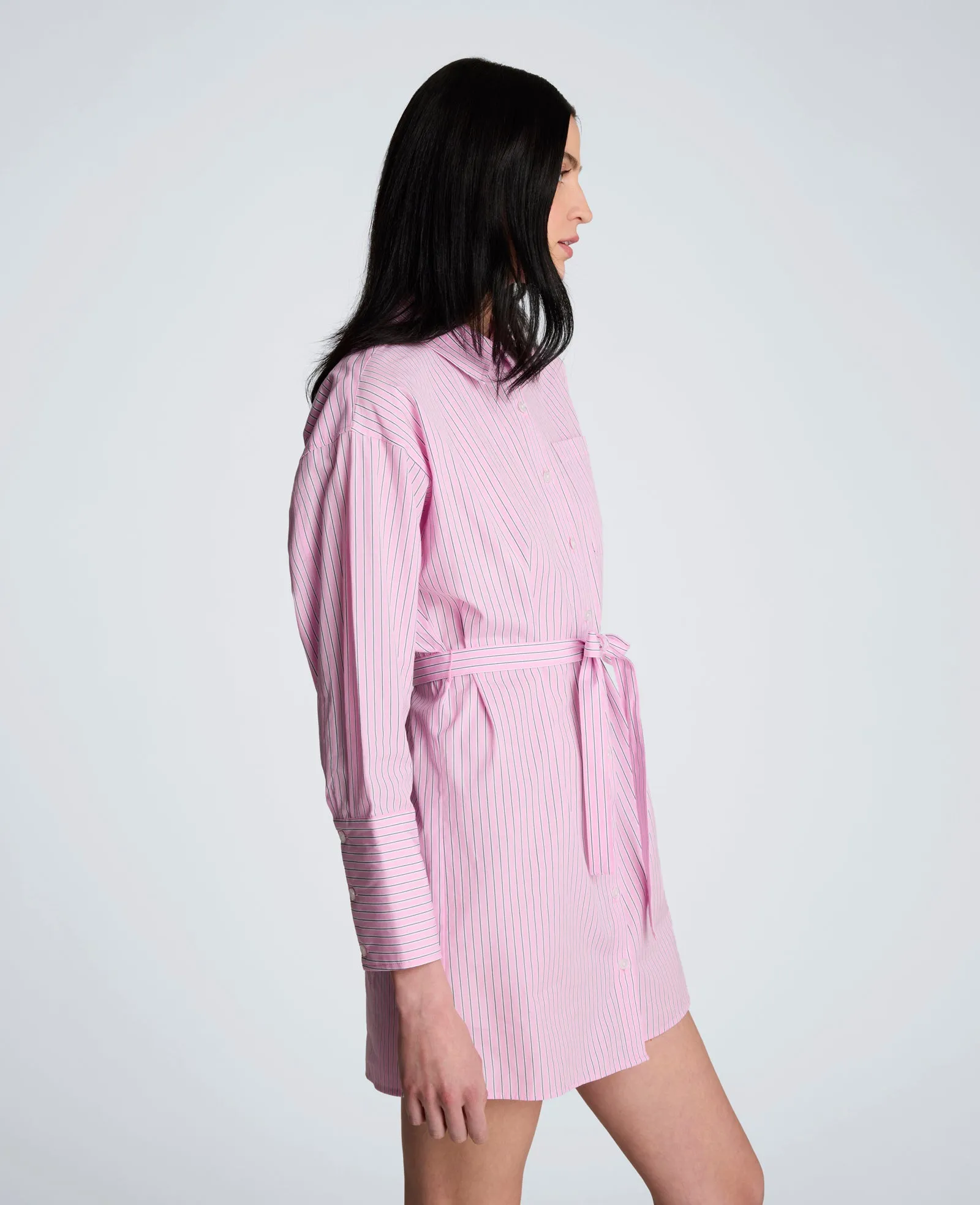Striped Poplin Drop Shoulder Short Shirt Dress sold by Kenneth Cole product image thumbnail 3