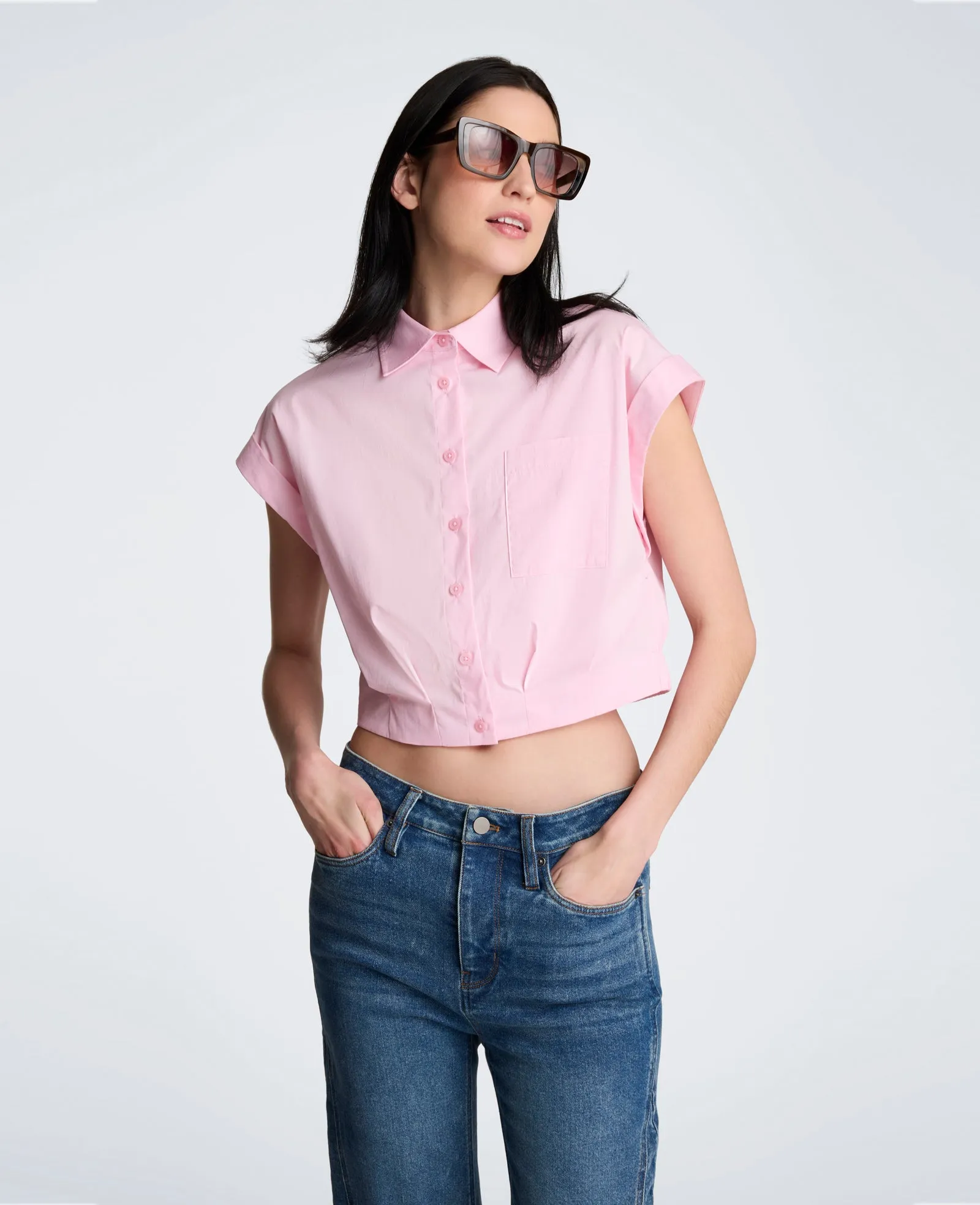 Cropped Short Sleeve Shirt sold by Kenneth Cole