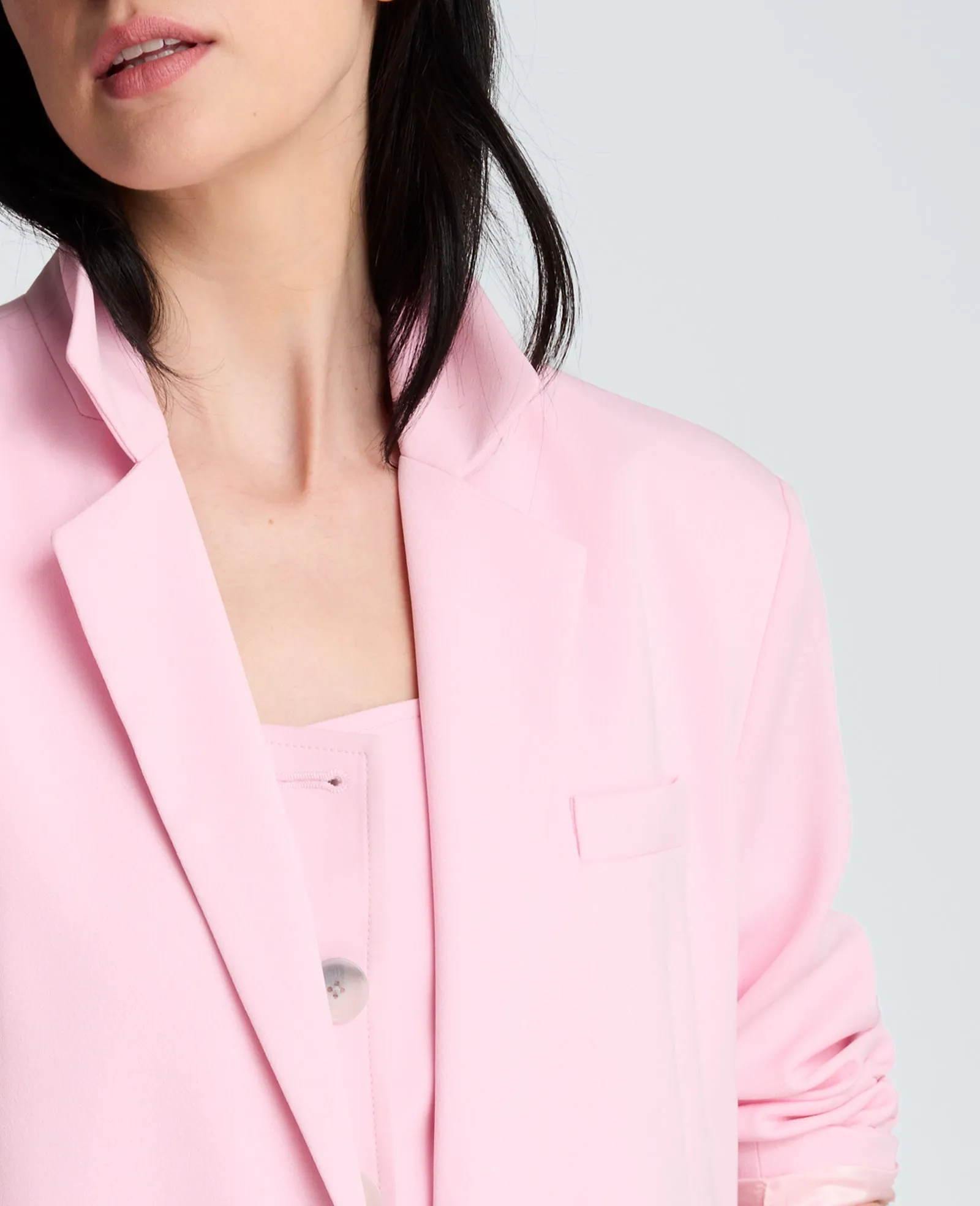 Luxe Twill Two Button Boyfriend Jacket with Flap Pockets sold by Kenneth Cole product image thumbnail 3